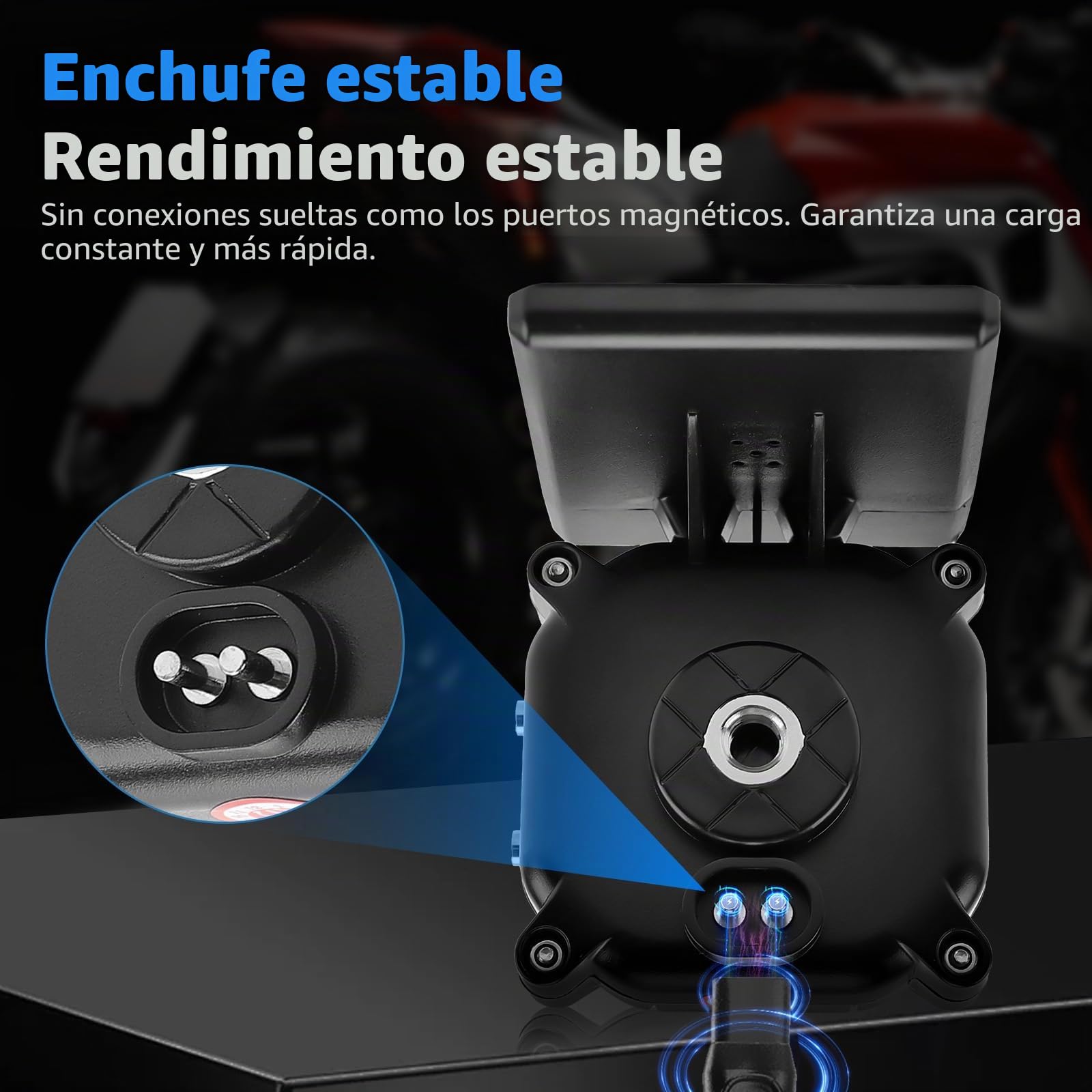 Sistema de monitoreo de presión de neumáticos TPMS para motocicleta, sensor de presión de neumáticos inalámbrico, 5 modos de alarma, carga magnética USB/solar, diseño impermeable IP67, con 2