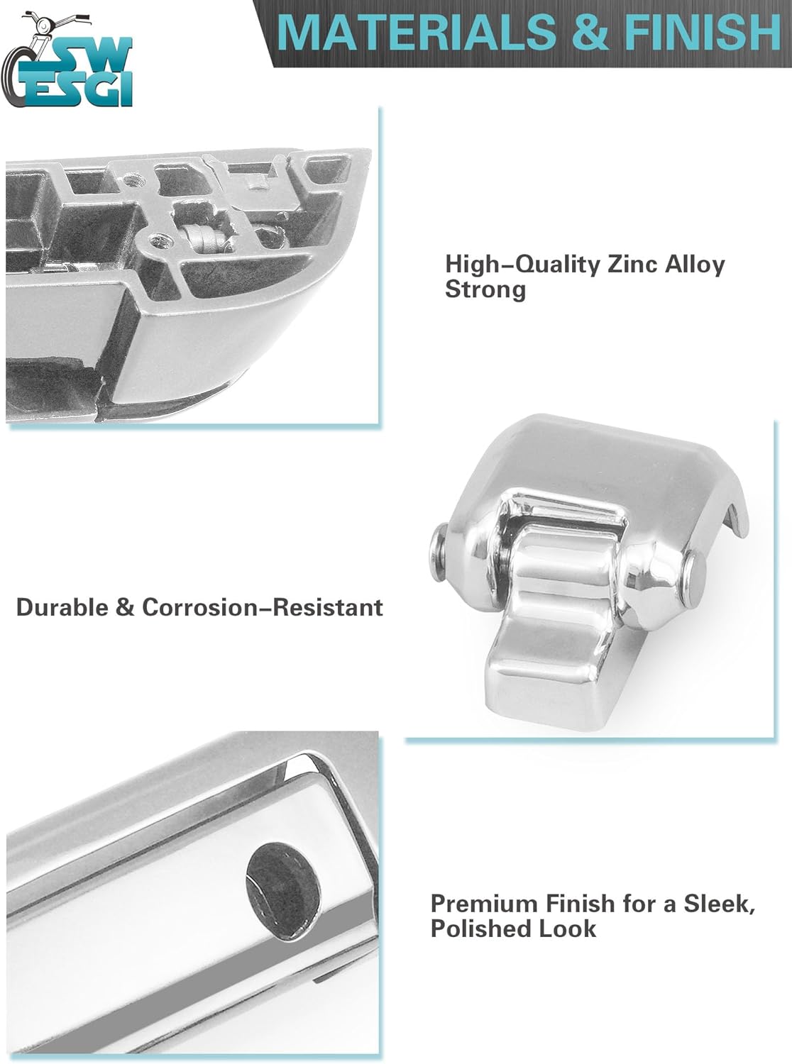 Tour Trunk Latches Tour Trunk Lid Latch with Keys Fit for Harley Touring Road King Road Glide Street Glide Electra Glide Ultra-Classic 2014-2025,Chrome