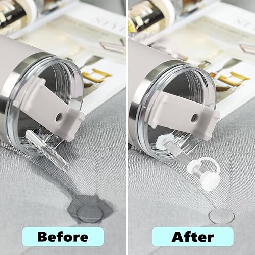 Miniatura 2 de Kit de funda protectora de silicona multifuncional para Stanley, incluye un sello a prueba de fugas de 3 piezas y un kit de fondo de botella