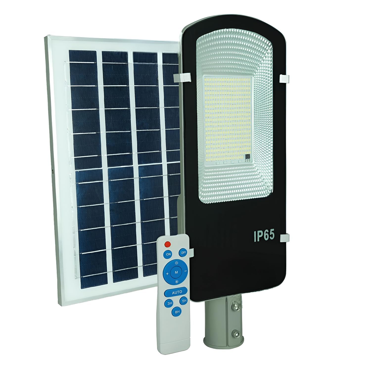 GIGALUMI 120W Solar Street Light with 12W Panel Remote Control & 12Ah Battery Wall Bracket Water Resistant Decor Deck Fence Lights Flood Lamp for Home Garden Terrace Patio (Set of 1, Cool White)-image-47