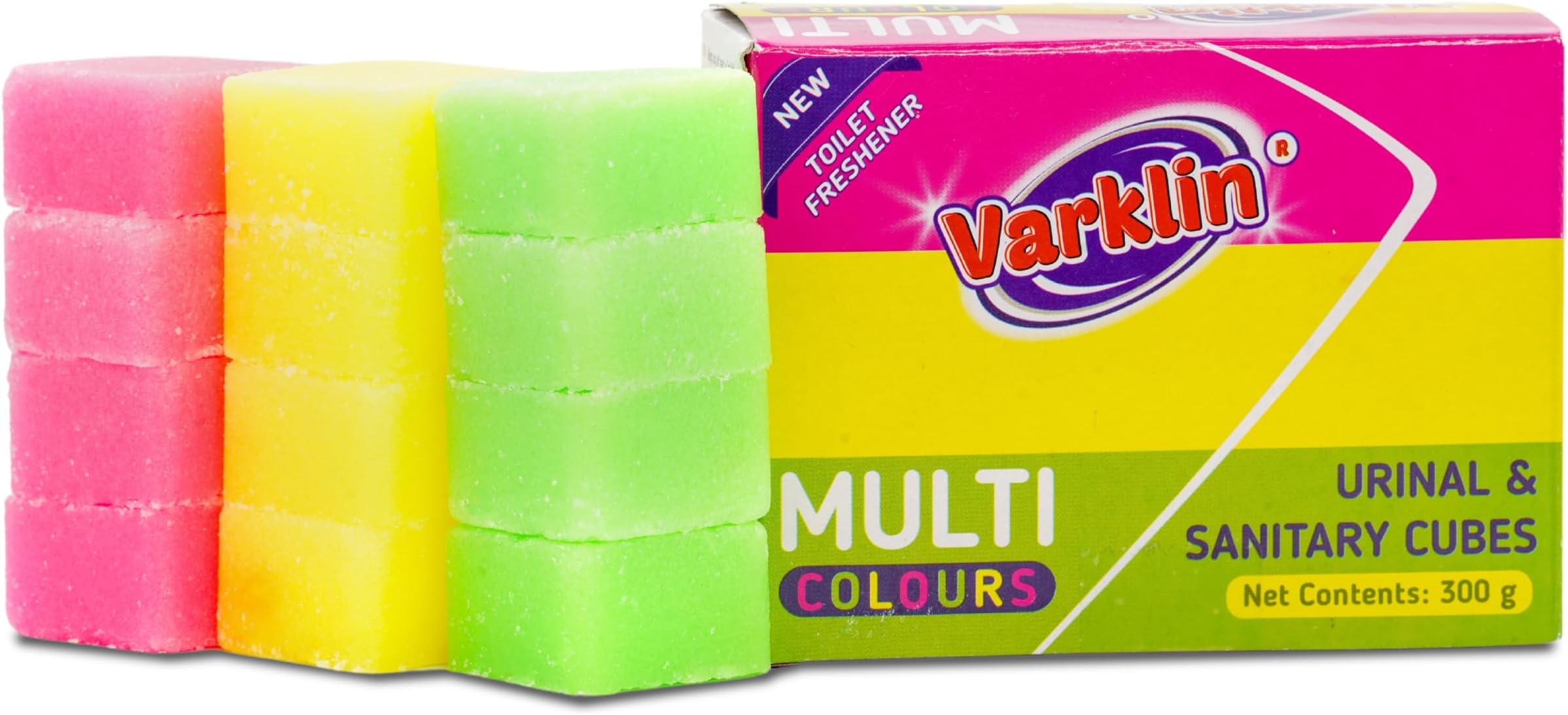 Multi Colours Urinal & Sanitary cubes Air Freshener Deodorizer for Toilets, bathroom & Washbasin, etc. (Pack of 12 Cubes, Last 30 Days - 300Gram