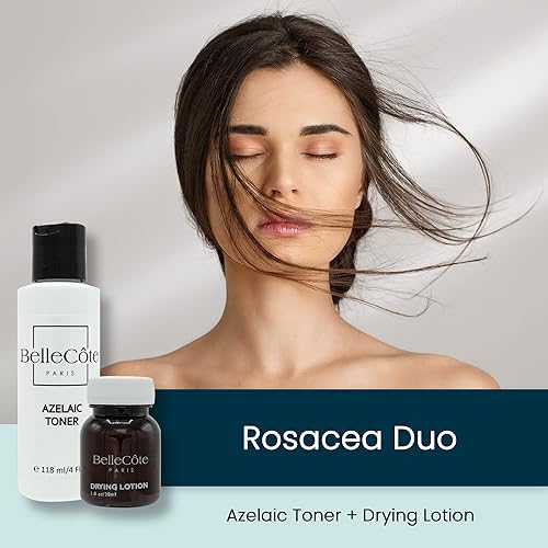 Miniatura 2 de Azelaic Toner - Loción de secado Duo - Juego de tratamiento facial para rosácea y manchas de acné quístico, alivio calmante del enrojecimiento,