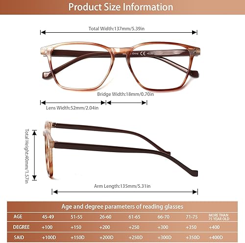 Miniatura 2 de BIENCOOL Paquete de 5 lentes de lectura para mujereshombres, bloqueo de luz azul, bisagra de resorte para mujeres y lectores