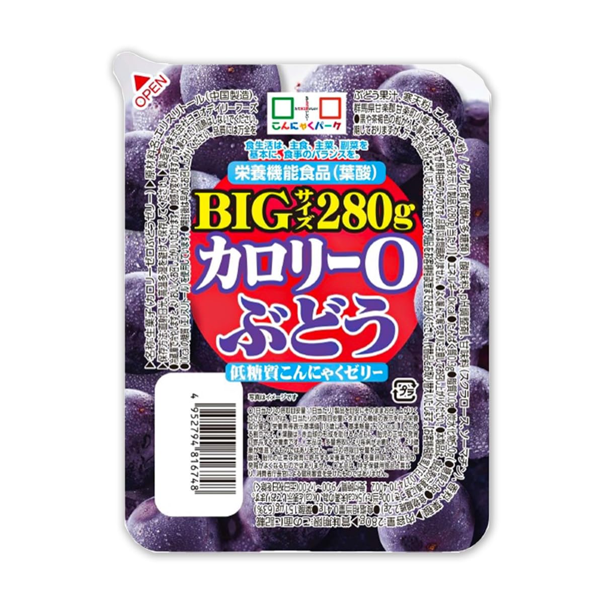 こんにゃくパーク こんにゃくゼリー BIGサイズ カロリー0 低糖質 280g×18個