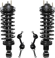 Vista 47 de Detroit Axle - Kit de puntales delanteros para Volvo C30 C70 S40 V50, 2 puntales muelle helicoidal 2 estabilizador, barra estabilizadora, enlaces