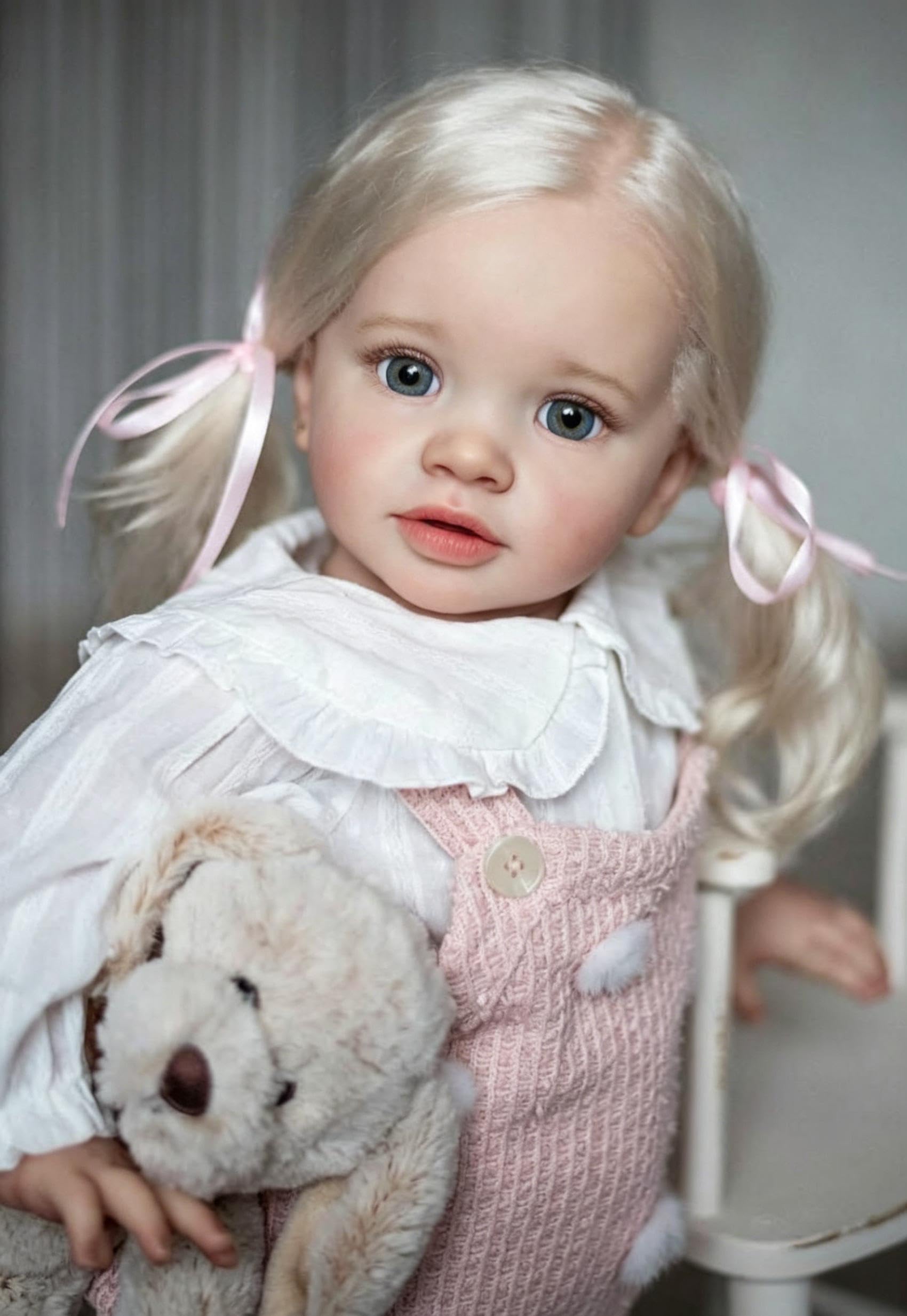 RXDOLL 51 cm Reborn maluch, lalka, dziewczyna, Pippa, duży rozmiar, realistyczne, Reborn Baby Dolls z miękkim materiałowym korpusem, realistyczne lalki dla niemowląt, ręcznie robione, ważone, Reborn