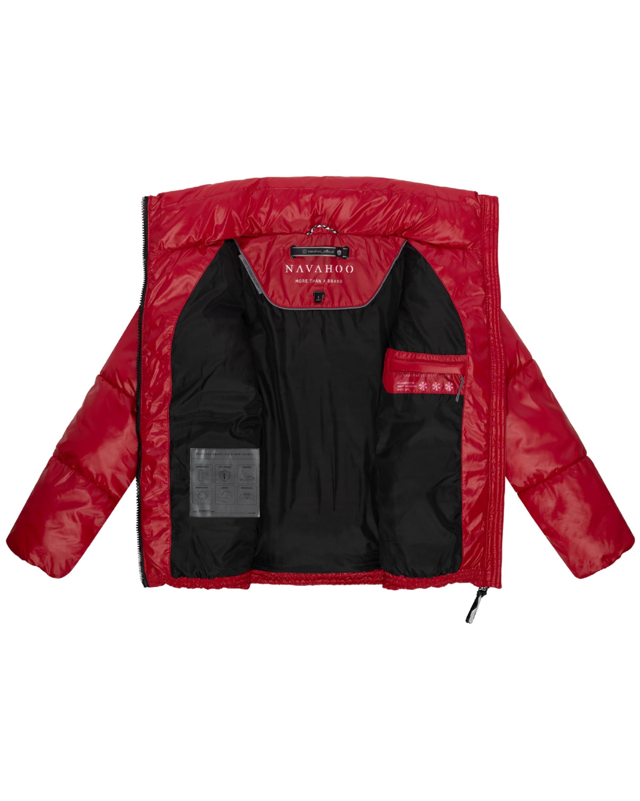 Navahoo Damen Winterjacke warme Steppjacke mit hohem Stehkragen Eispracht 14 S-3XL