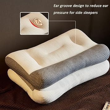 Reverse Traction Soy Neck Pillow,Super ErgonomicPillow 2023,Super Ergonomic Pillow - Protect Your Neck and Spine,Ergonomic Pillow for Neck,Pillow with Neck Support,Anti Traction (15.7''*23.6''-Gray)