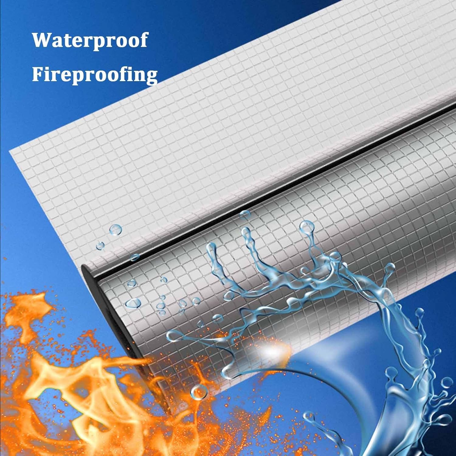 Insulation Wrap Outdoor Pipe Insulation Foam Waterproof Fireproof Strong Outdoor Pipeline Foam Insulation Lagging Tube, Thickness 20mm, Length 90cm(T20MM X ID89MM X 0.9M)