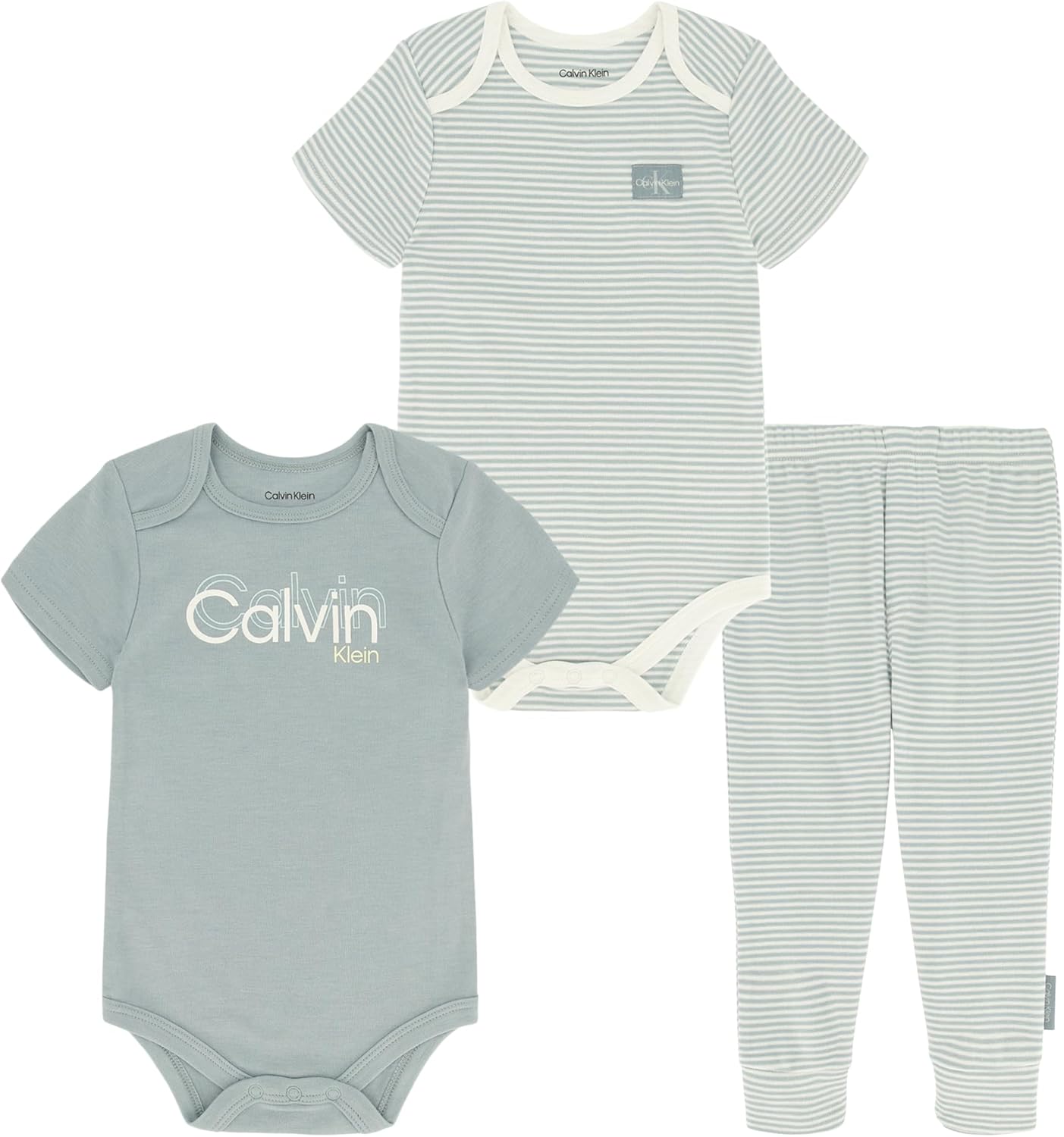Calvin Klein baby-boys 2 Bodysuits and Pant Set