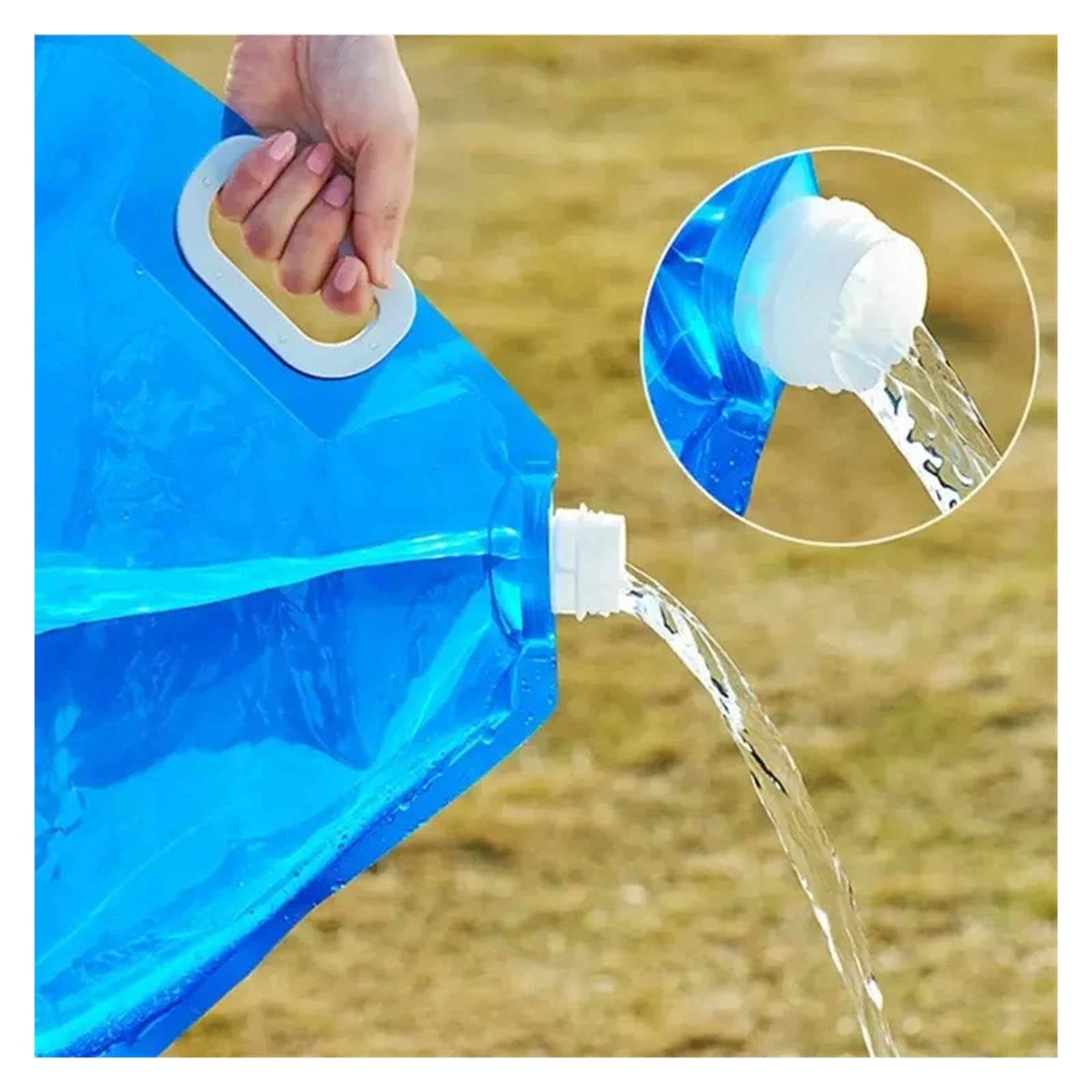 SBTRKT 5/10L Camping Wasser Tasche Tragbare Falten Wasser Eimer Große Wasser Behälter Im Freien Reise Zusammenklappbare Tasche Kann Camping Supplie (Color : 10L Blue)