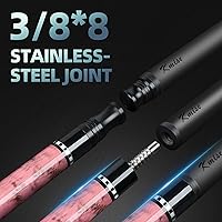 Vista 4 de KMISE Taco de piscina de fibra de carbono, eje de fibra de carbono 100% de 58 pulgadas, palos profesionales de baja desviación para adultos