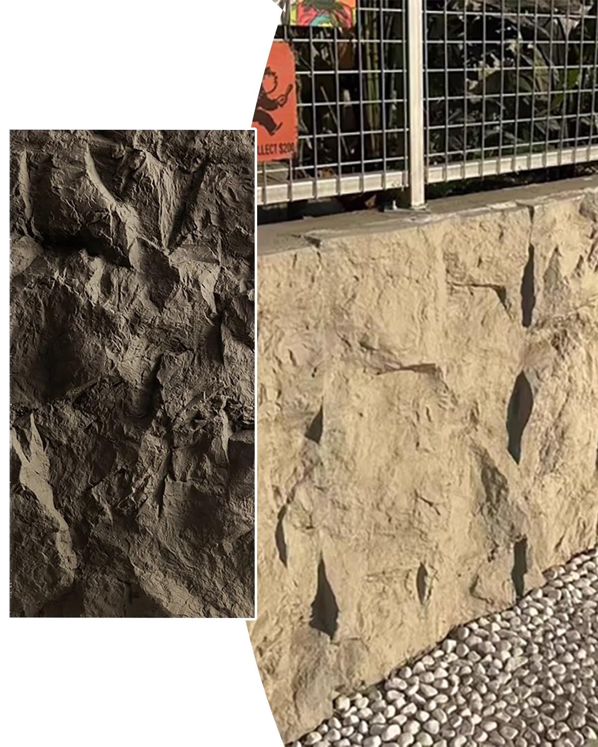 2,4-calowe zewnętrzne panele ścienne 3D docji sufitowych, panele ścienne o teksturze cementowej do sypialni dla dzieci, imitacja okładzinycyjnej (szary F, 9 szt.)