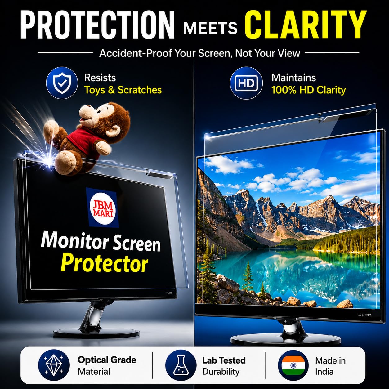 24 Inch Monitor Screen Protector - Scratch Guard -3