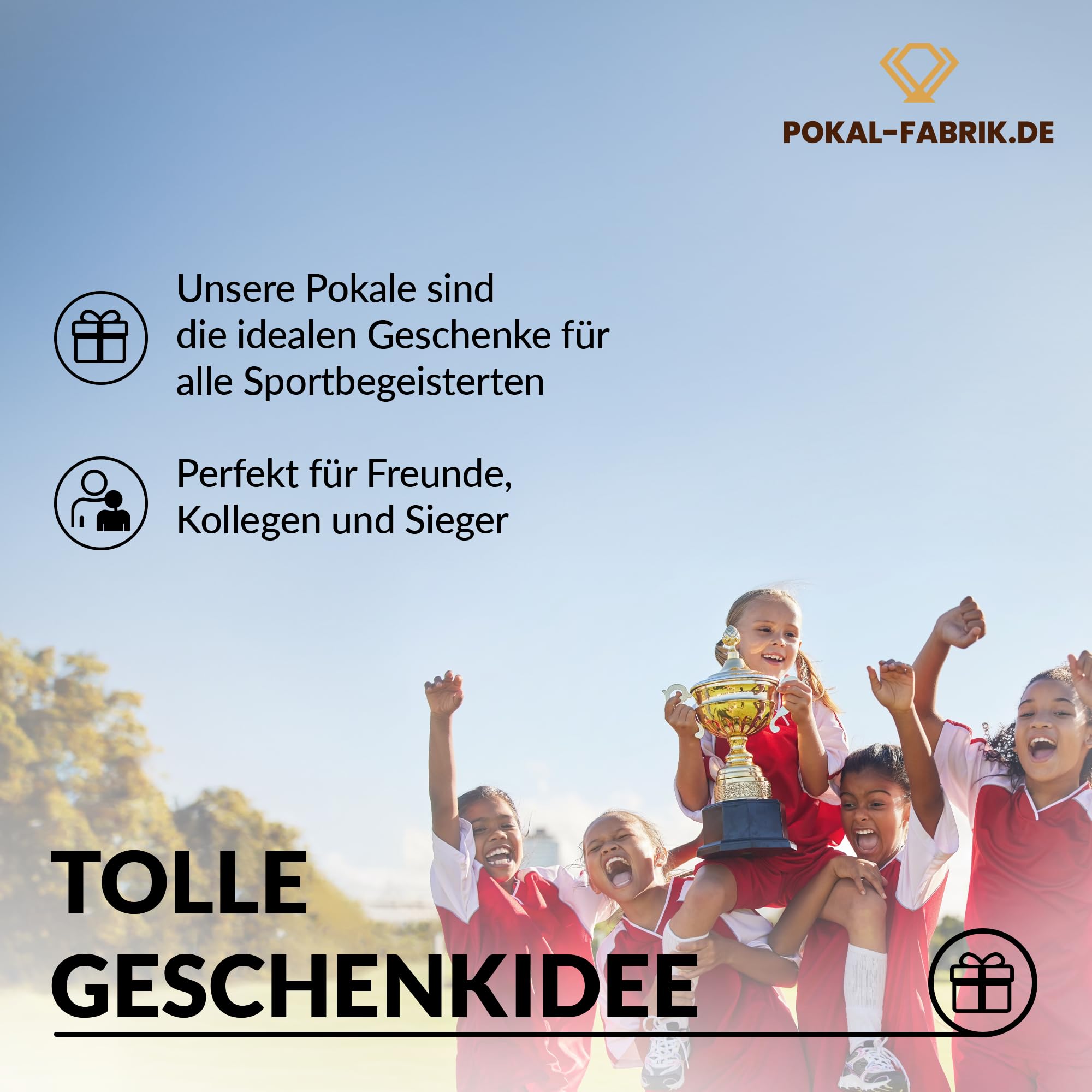Goldene/r Läufer/in Pokal 21 cm aus Metall mit Gravur - Marathon Geschenk-Trophäe mit Metallsilhouette & Steinsockel - Personalisiertes Geschenk - Wanderpokal Laufen | Joggen