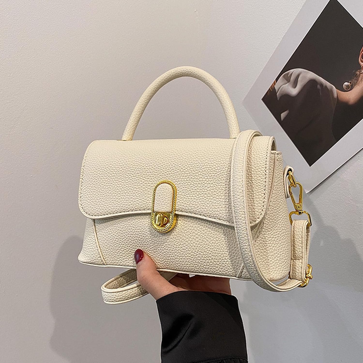 Shoulder Bags Retro Classic Purse Clutch Shoulder Simple HandBag with Zipper Closure Crossbody for Women - Image 3