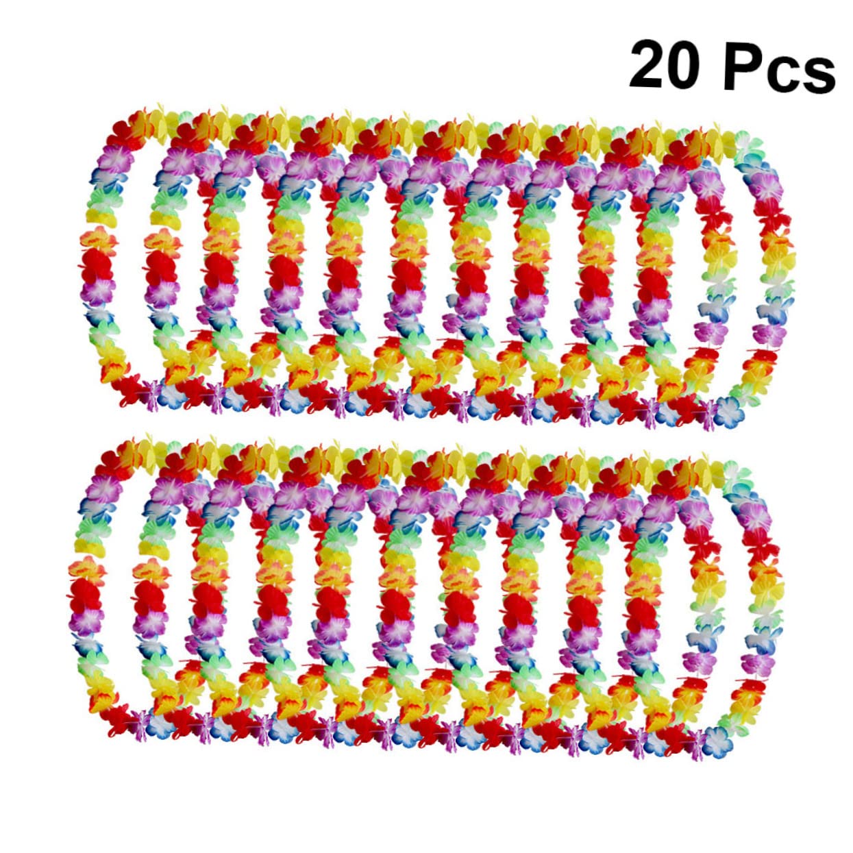 Abaodam 40 Piezas Collar De Flores Hawaianas Guirnalda De Flores Tropicales Decoraciones De Fiesta Luau Collar De Flores De Hula Guirnalda Floral Hawaiana 100 Piezas Las Flores Vestir