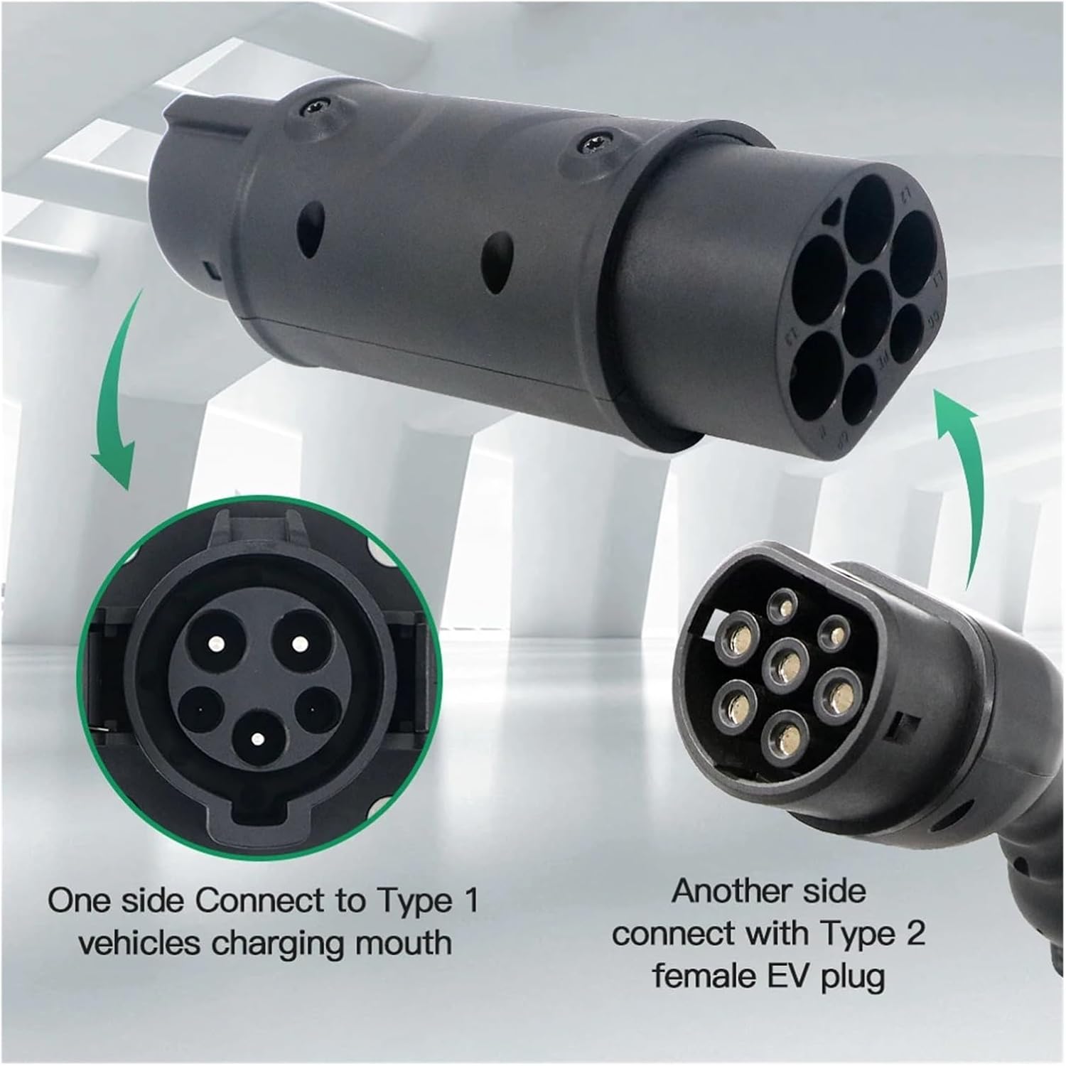 ev charging adapter Type 2 to gbt Adaptor 32A Type2 IEC 62196 Type 2 to J1772 Type 1 EV Adapter 220V for Electric Cars Charging(Type 2 to GBT)
