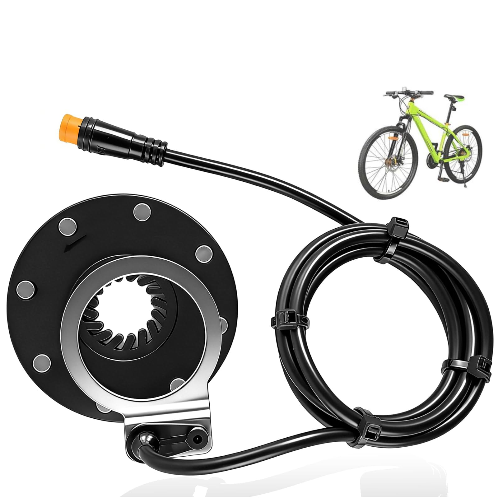 Agatige 24/36/48V Bicycle Power Pedal Assist Sensor, EBikes Modified Electric Kit with 8 Magnetic Point Power Sensor Waterproof Plug for Mountain Bike Accessories Sensor Pedaleo Pedal Assist
