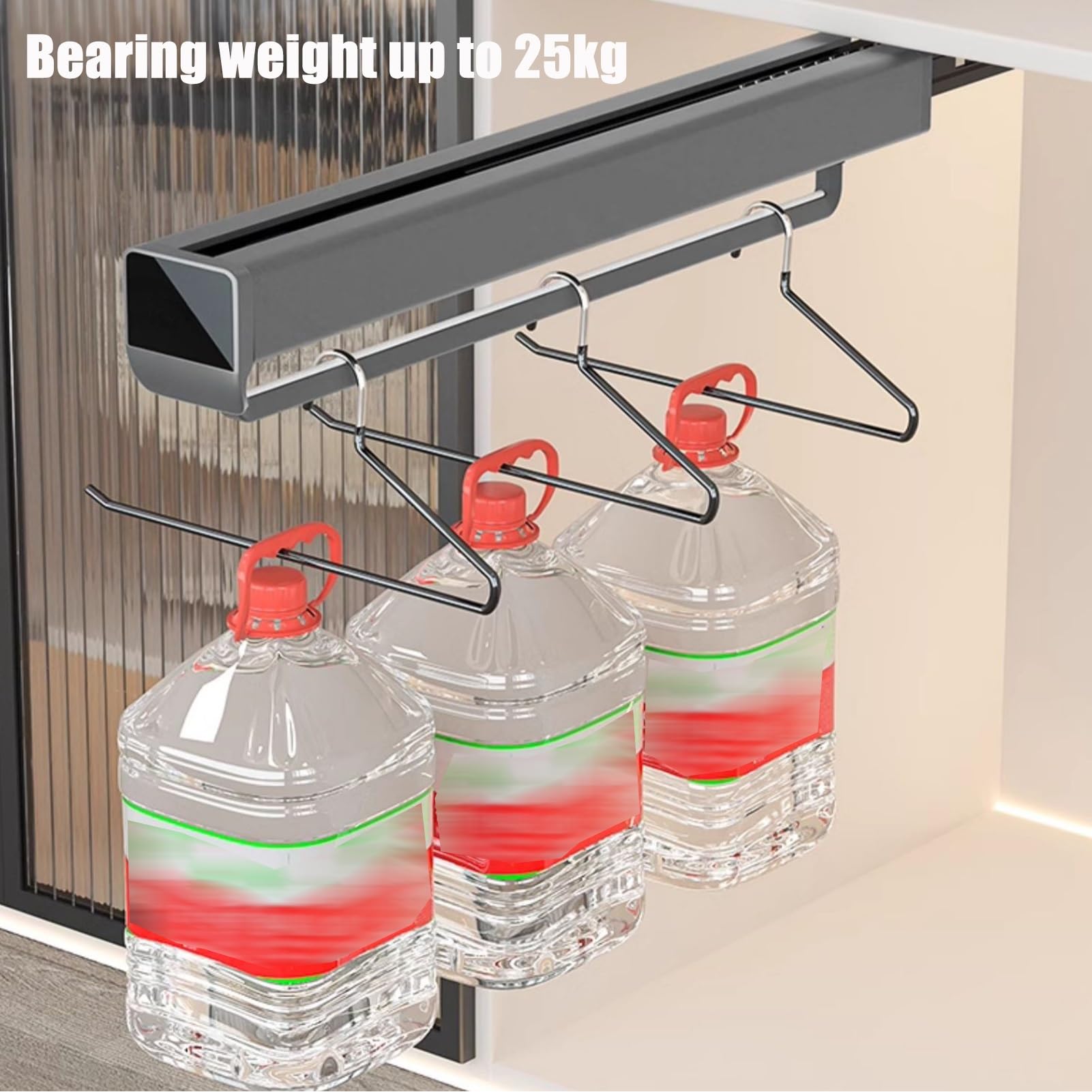 Trek Kleding Rail 30-80 Cm, Staal Uitschuifbare Kaststang Voor Broek Kleding Opslag, Garderobe Verstelbare Kleding Hanger Rail Space Saving 25kg (Size : 800mm