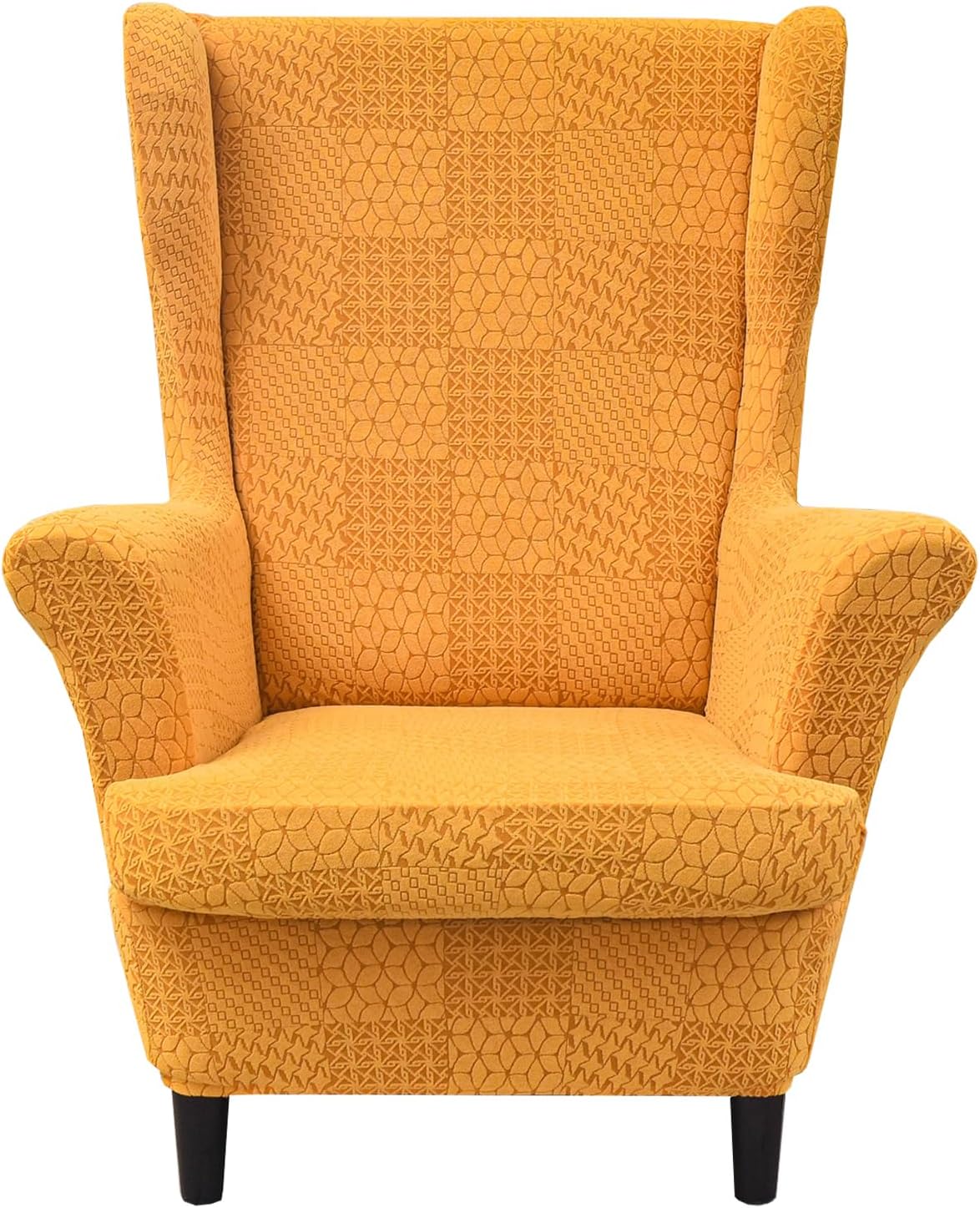 HZDHCLH Wingback Chair Slipcovers 2 Piece,Stretch Spandex Wingback Chair Covers for Living Room Armchair,Washalbe Sofa Slipovers C4