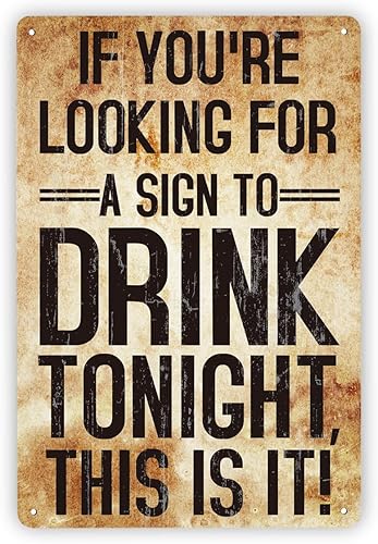 Letreros de metal de barra, decoración de pared de bar para el hogar, placa de letreros de metal retro, letrero de metal divertido para bar, letrero