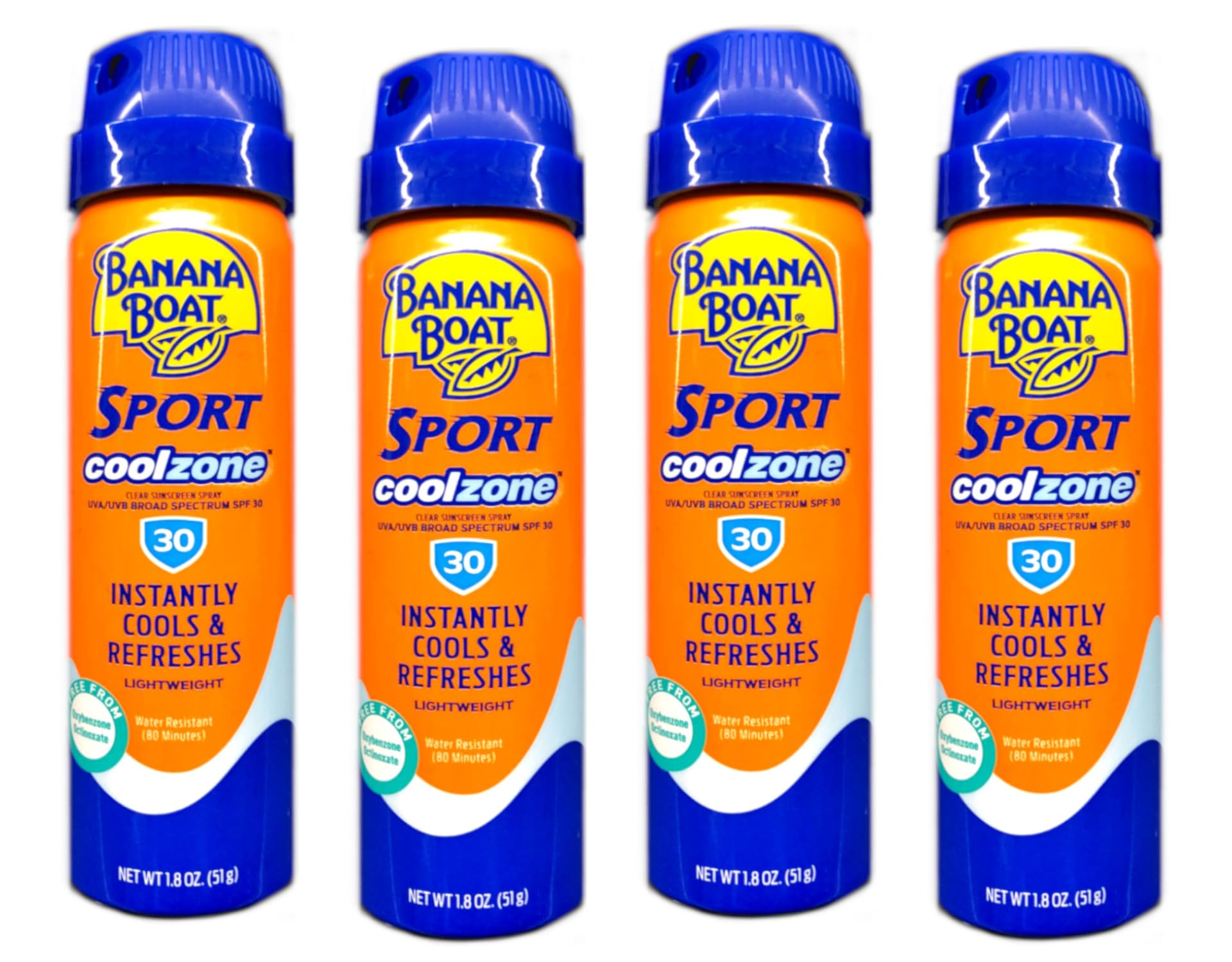 Banana Boat Ultra Sport SPF 30 Clear Spray Sunscreen 1 8oz - Pack of 4
