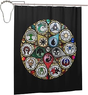 WYIMONTEX MTG Stained Glass Waterproof Bathroom Shower Curtain 60x72 inches-Iron