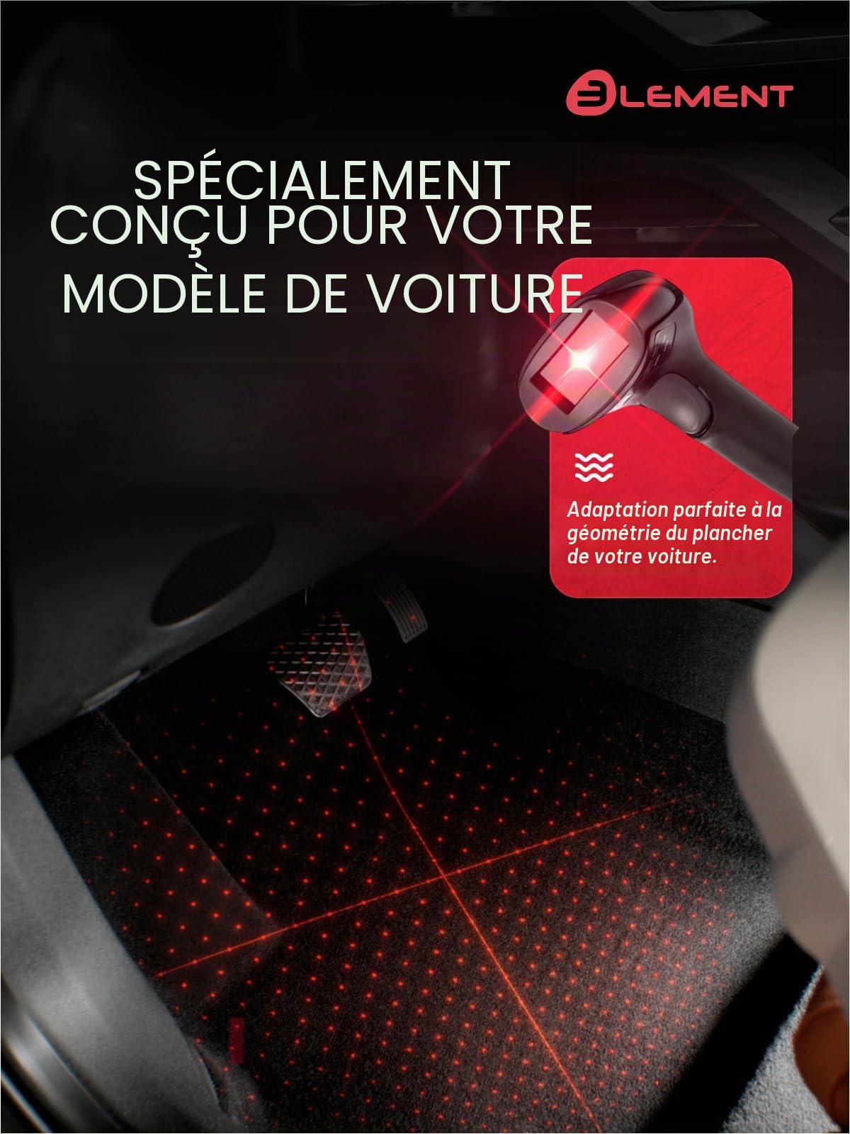 Element Tapis de Sol Voiture en TPE pour Toyota RAV4 XA50, 2019->, Cross, sur Mesure, antidérapants, imperméables, Bords Hauts, Protection Toutes Saisons, Facile à Nettoyer