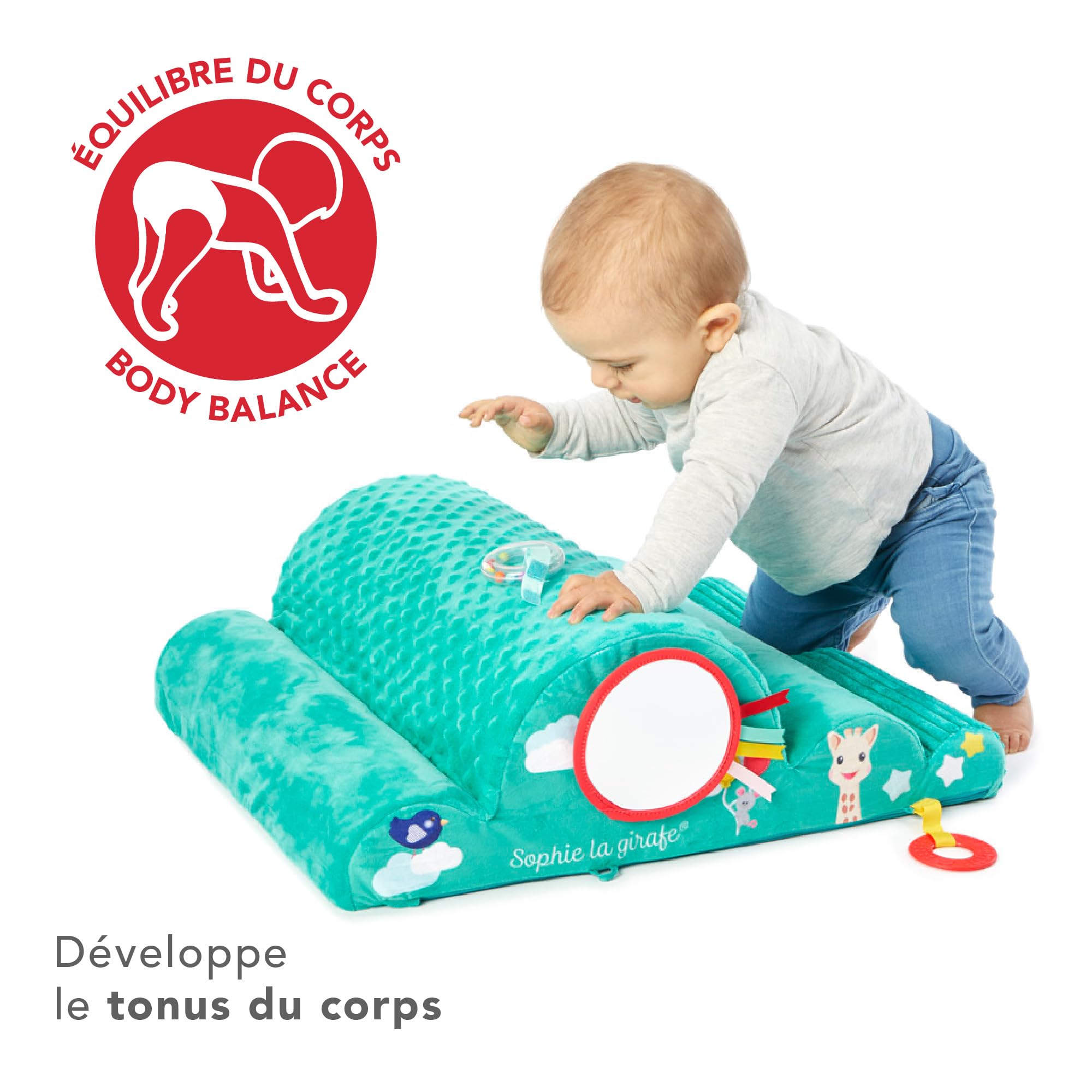 Sophie la Girafe Caja Regalo Nacimiento Sophiesticated Desde Nacimiento | Juguete caucho 100% natural y suave doudou con clip especial para el chupete todos a juego | bolsa y tarjeta incluidas
