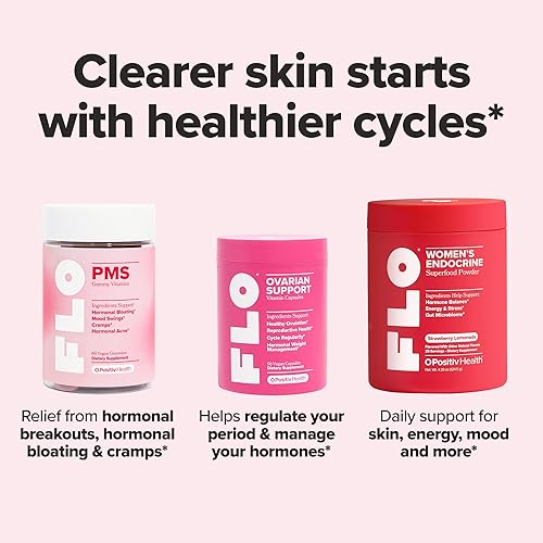 Miniatura 7 de O Positiv FLO Cápsulas para el acné Reduce el número y la gravedad de espinillas, puntos blancos, puntos negros y pústulas en la cara, espalda y