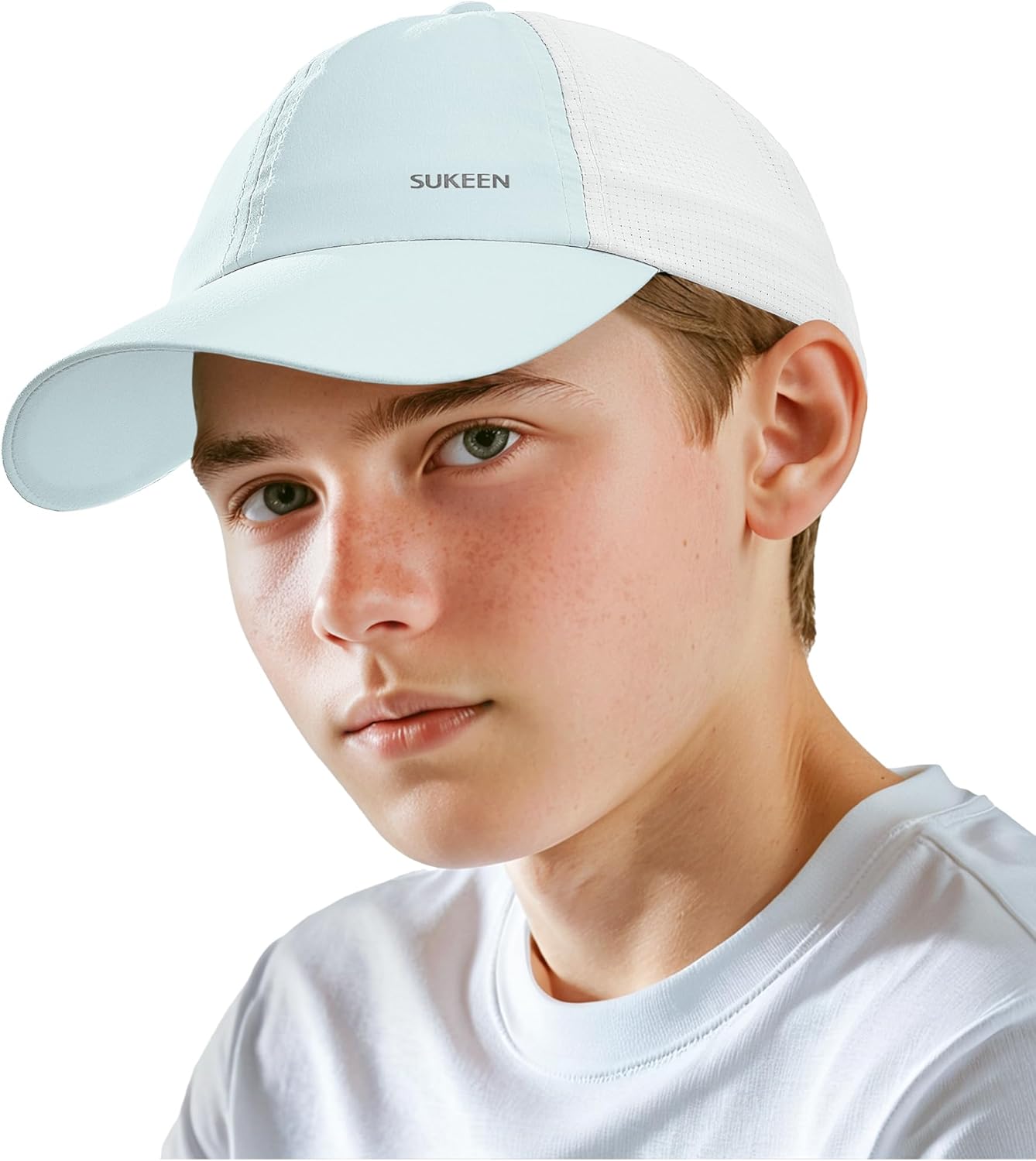 Sukeen Lightweight Kids Baseball Caps for Boy Girls, UPF50+ Kids Sun Hat Quick-Dry Youth Performance Hat for Outdoor Activity