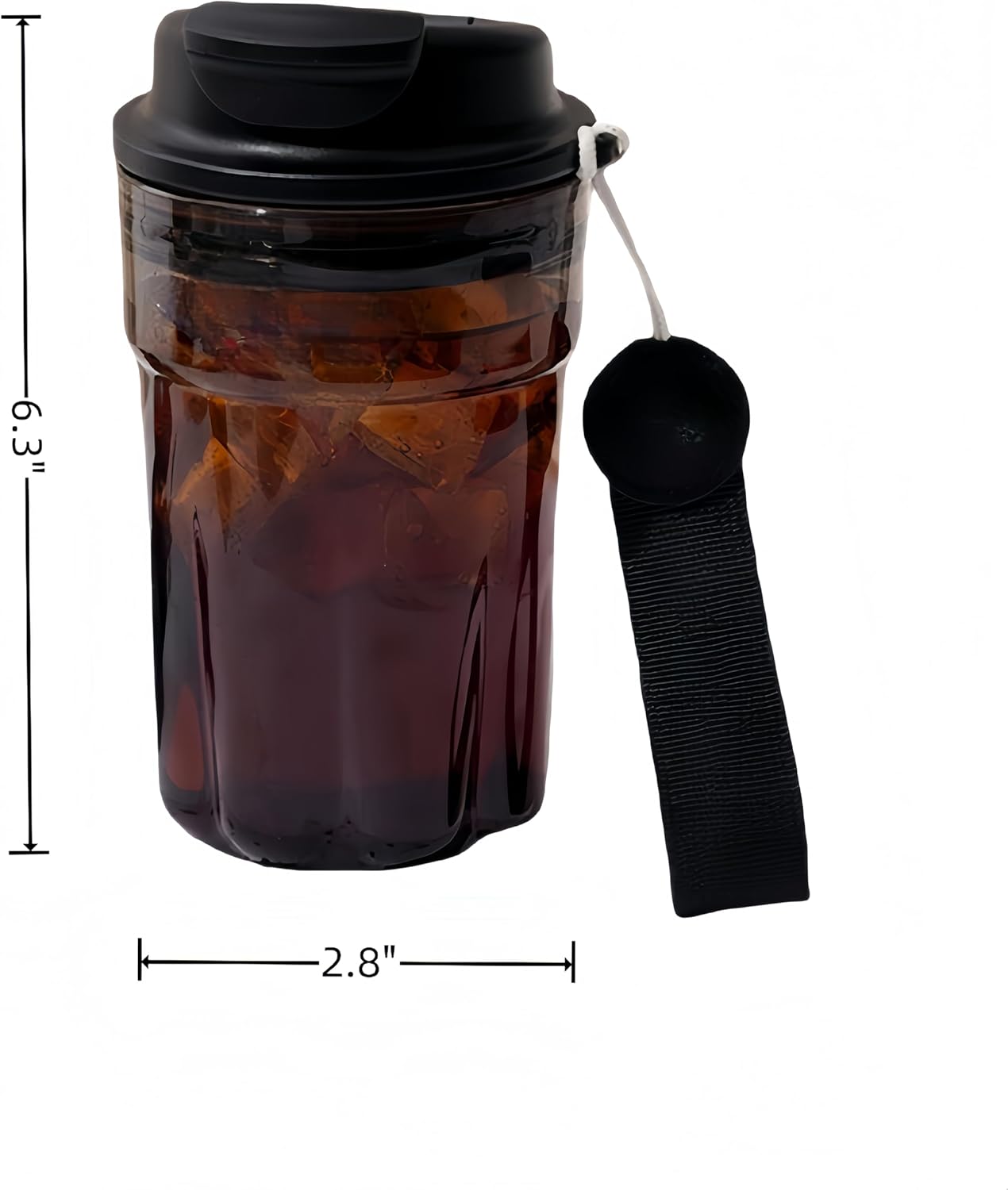 16oz Trendy Reusable Portable Tumbler - BPA Free, Leak - Proof, Lightweight & Easy to Carry,Ideal for On - the - Go Sipping (Brown) - Image 8