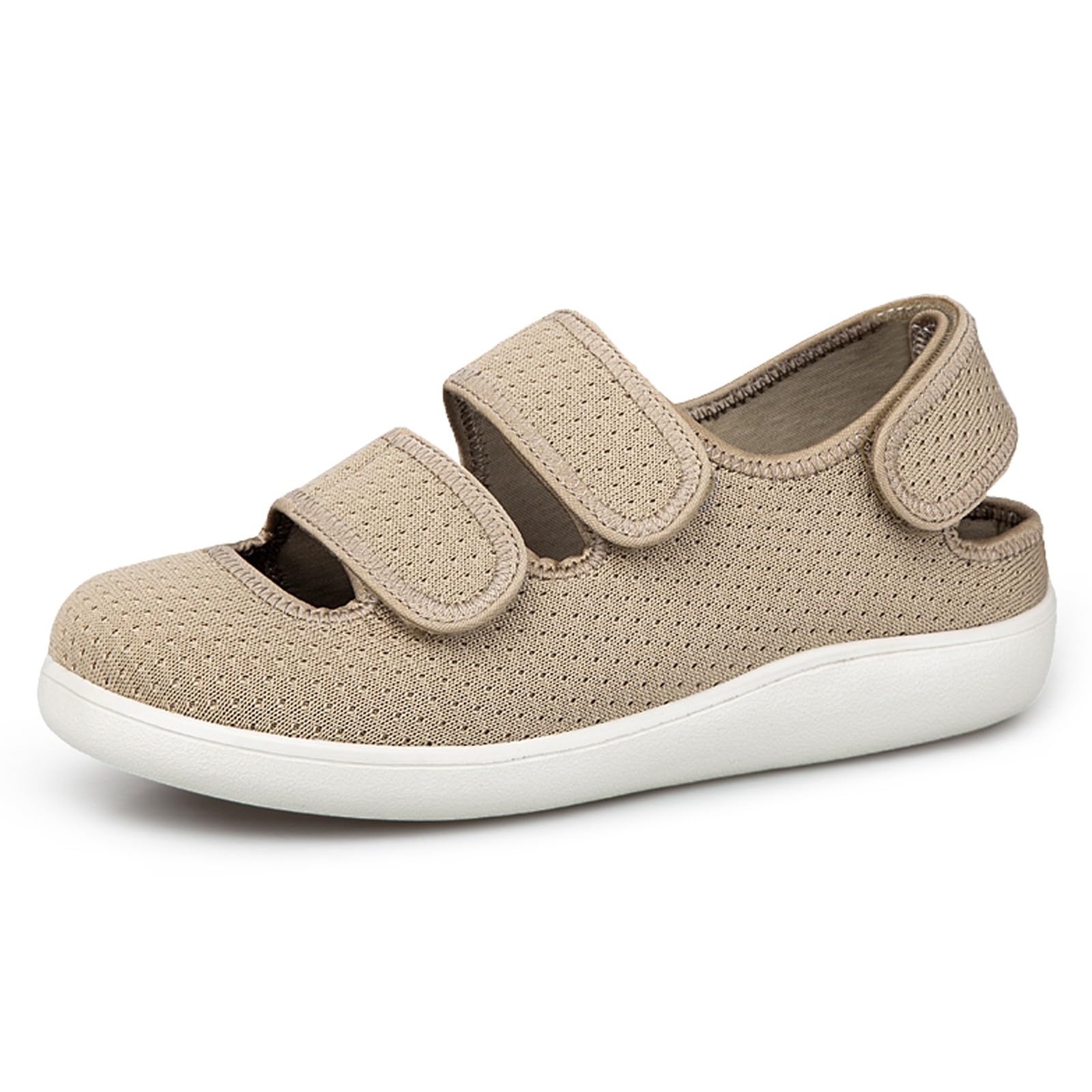 Hsyooes Sandali Diabetici Donna Pantofole Uomo Larghe Scarpe da Riabilitazione Chiusura a Strappo Scarpe Ortopediche Regolabili Antiscivolo
