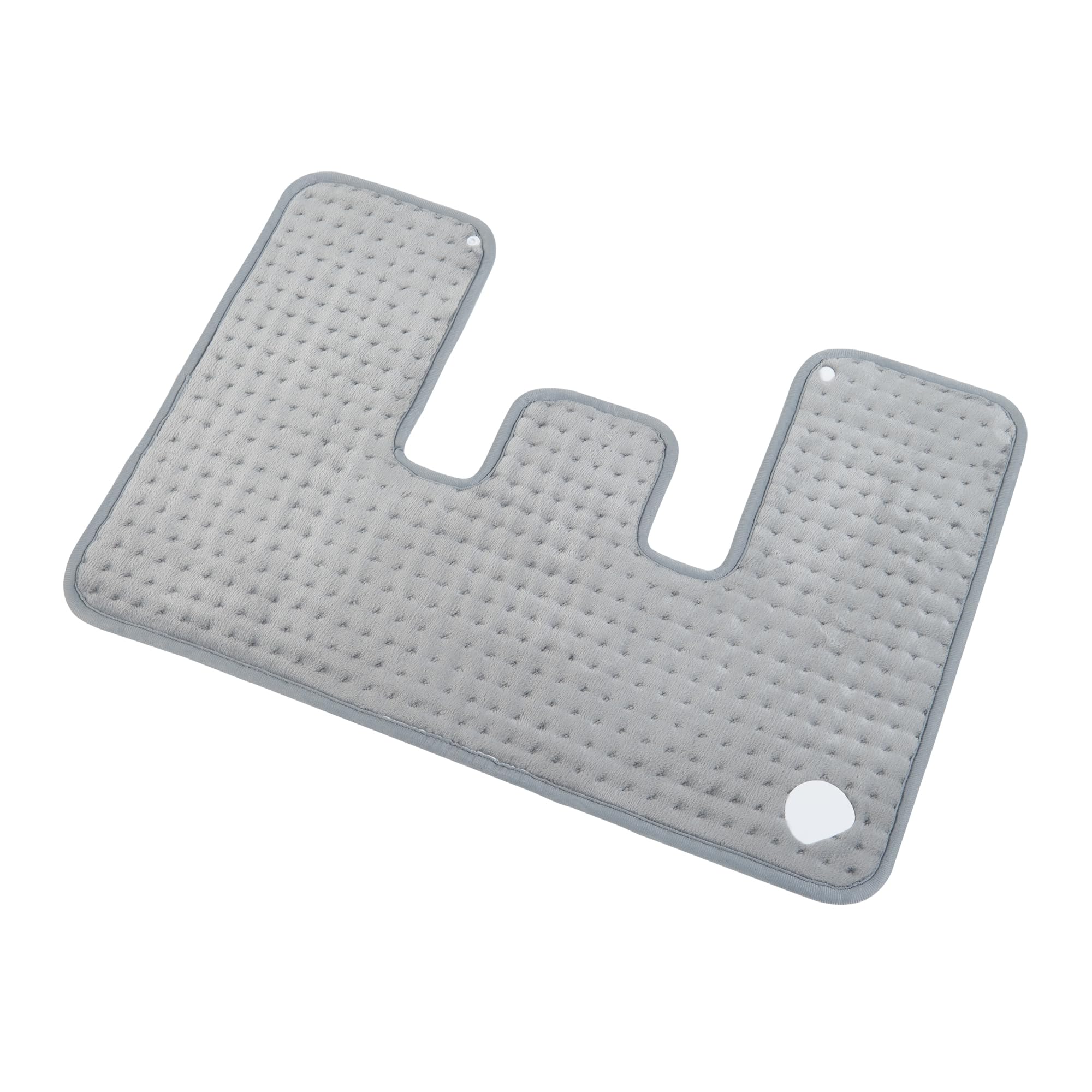 [en.casa] Almohadilla Eléctrica para Cuello Espalda Almohada Térmica Apagado Automático Lavable Temperatura Regulable 4 Niveles de Calor Vlies 100W 65 x 45 cm - Gris