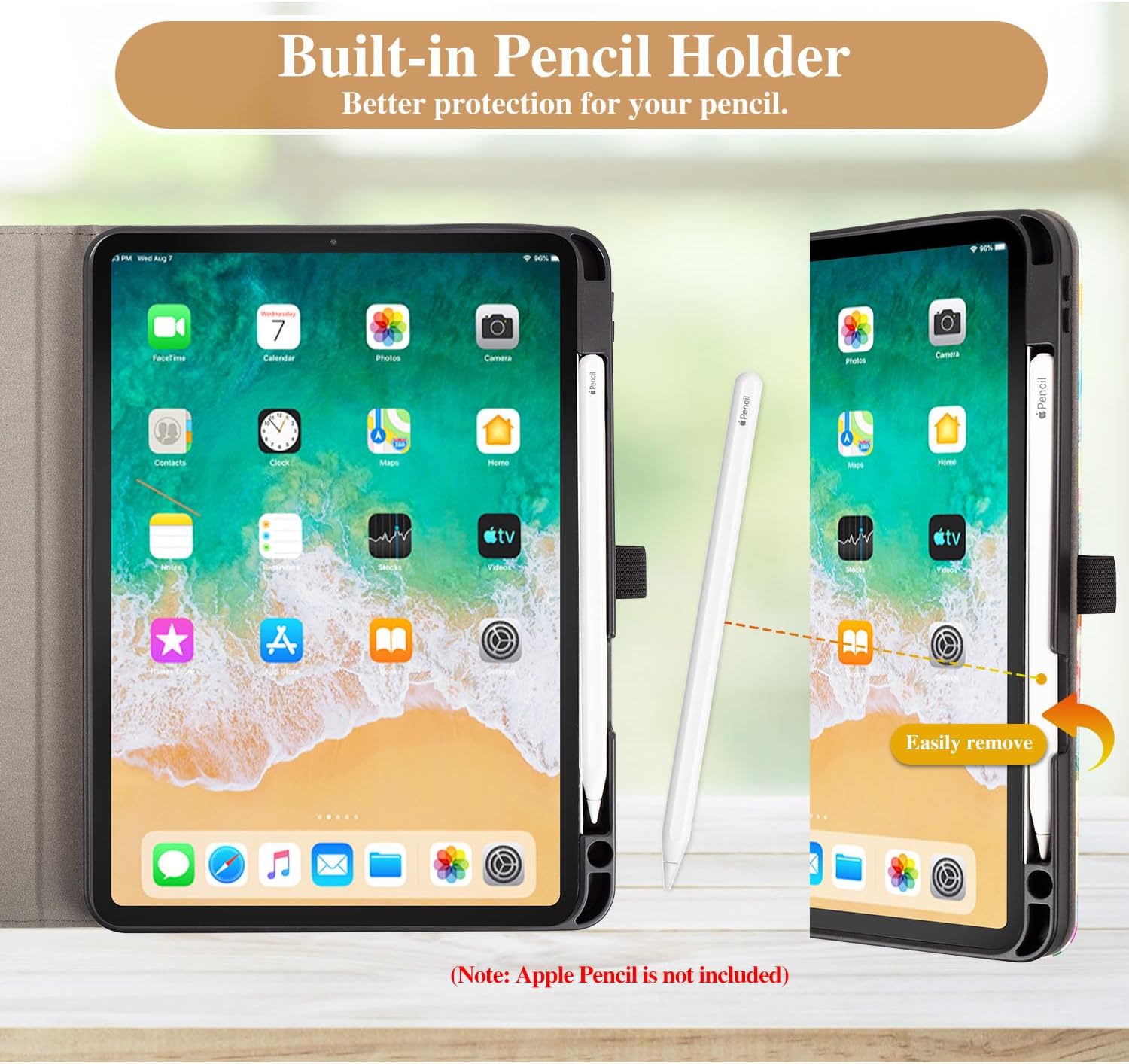 Vimorco Case for iPad Air 11 inch M4/M3/M2 (2026/2025/2024),for iPad Air 5th/4th Gen 10.9 inch,for iPad Pro 11 inch 4th/3rd/2nd/1st Gen,Pencil Holder&Hand Strap&Pocket Cover,Oil Painting Flowers