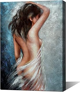 Abstract Woman Painting Canvas Art Print Framed Wall Art Girls Room Bedr...