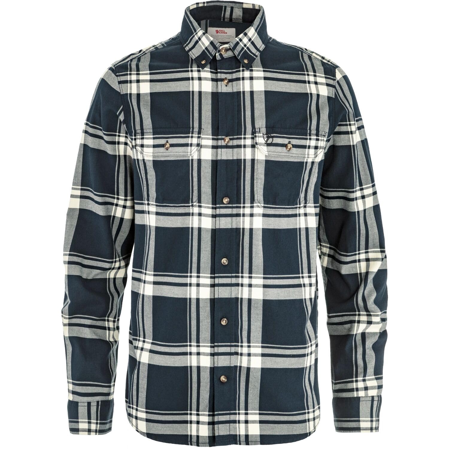 Fjällräven Męska koszula flanelowa Övik Lite, granatowa (Dark Navy/Chalk White), Dark Navy/Chalk White, S