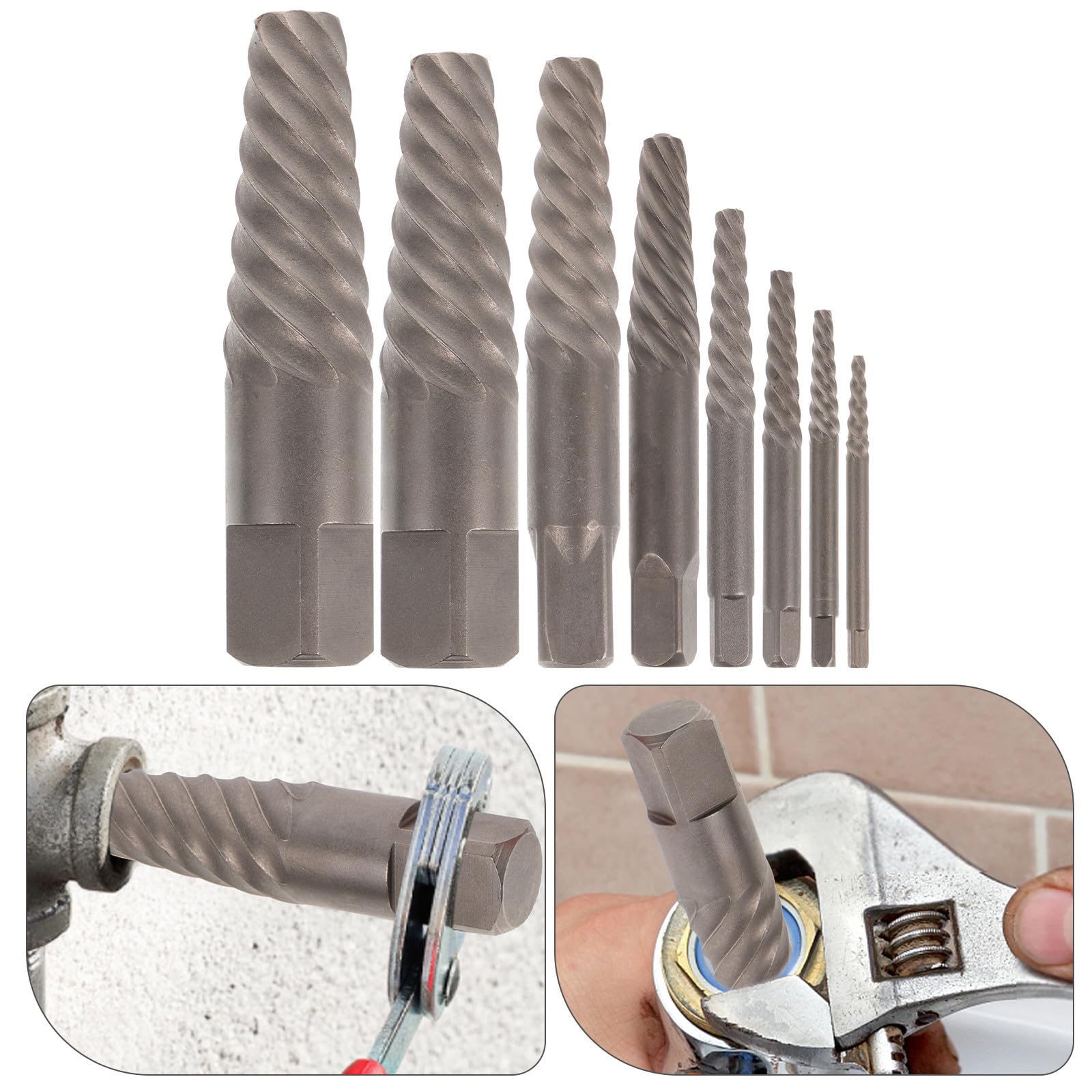 SOLUSTRE Kit Extractor de Pernos Rotos de Acero al Carbono para Proyectos DIY y Reparaciones Hogar, Herramienta Eficaz para Quitar Tornillos Pelados y Dañados