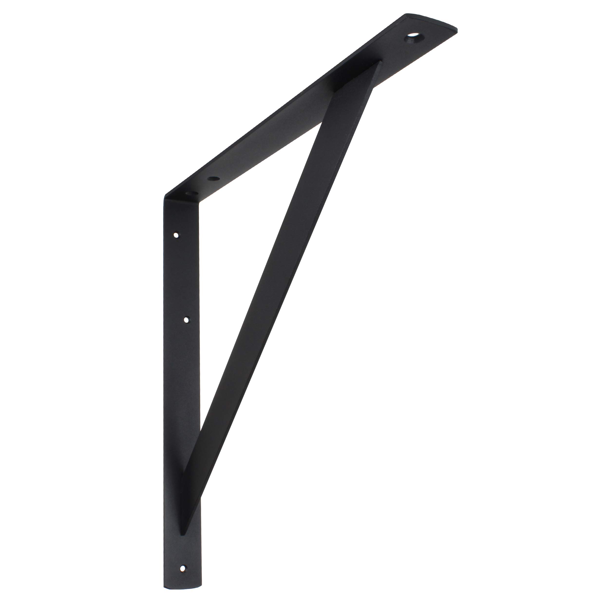 Natural Goods Berlin 2x Regalträger MOABIT | Design Wandkonsole Metall | stabile Regalhalterung Wandmontage | schwerlast Regalwinkel Wandregal Schweberegal Holz Küche Flur Büro (400mm, Schwarz)