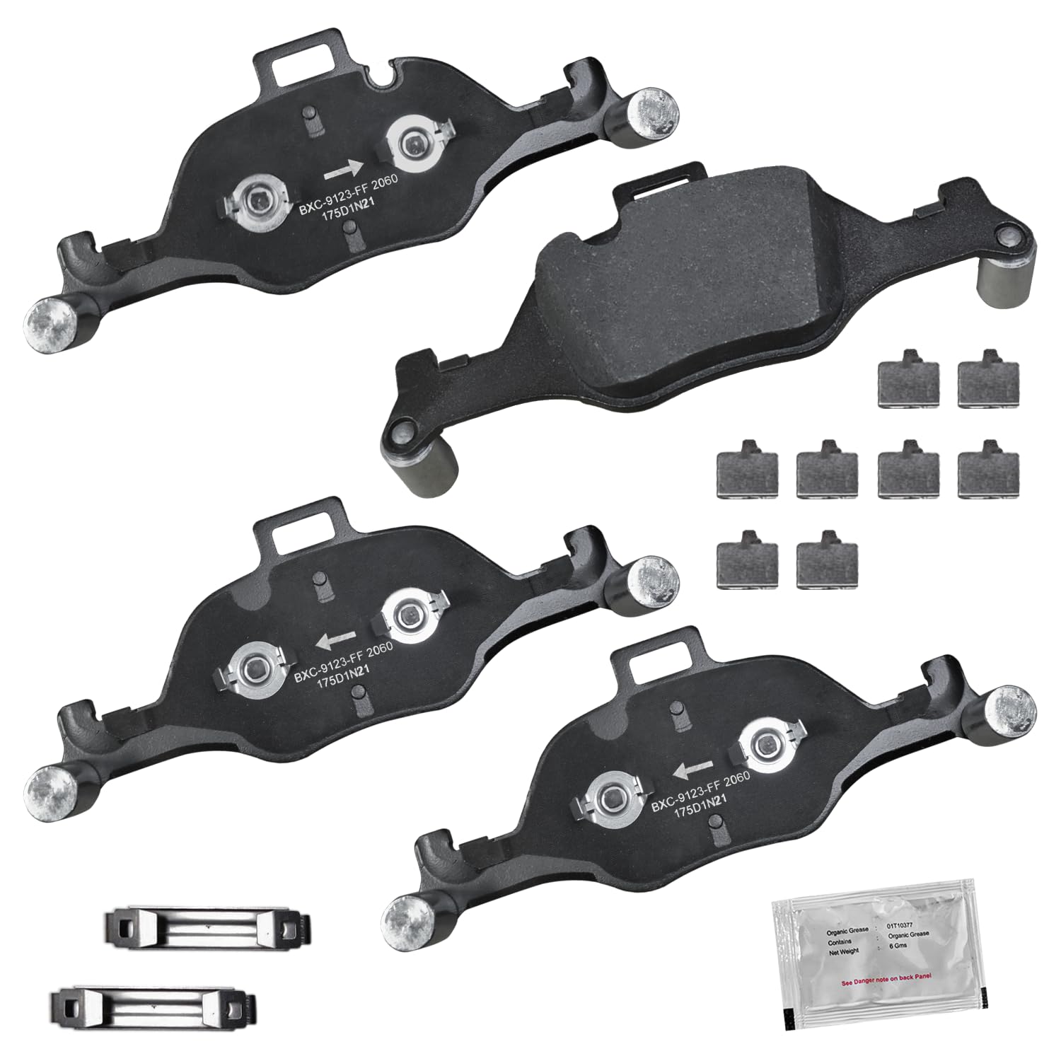 Bendix Premium SBC2060 Ceramic Front Brake Pads for select BMW 430i, 430i Gran Coupe, 430i xDrive, 530e, 530i, 540d, 540i, i4, X5, X6