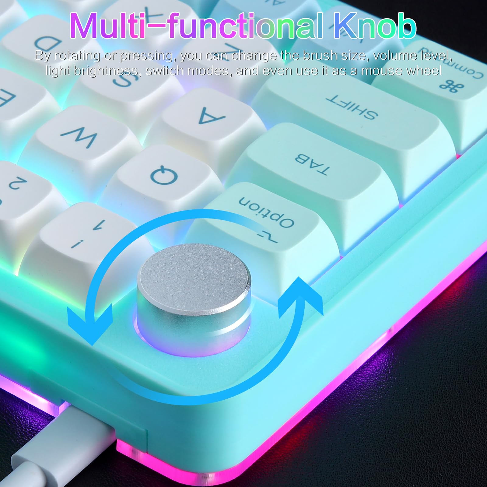 Snapklik.com : Koolertron Single-Handed Macro Mechanical Keyboard, RGB ...