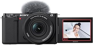 Sony Cámara Digital con Lente Intercambiable para Vloggers, Lente SELP1650 Versión 2 con autoenfoque más rápido, Ligero y silencioso I ZV-E10K