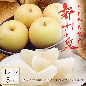 鳥取産　新甘泉 5kg 秀等級 14玉入り 楽天市場】新甘泉 12-14玉 (約5kg) 鳥取産 秀品 しんかんせん 梨