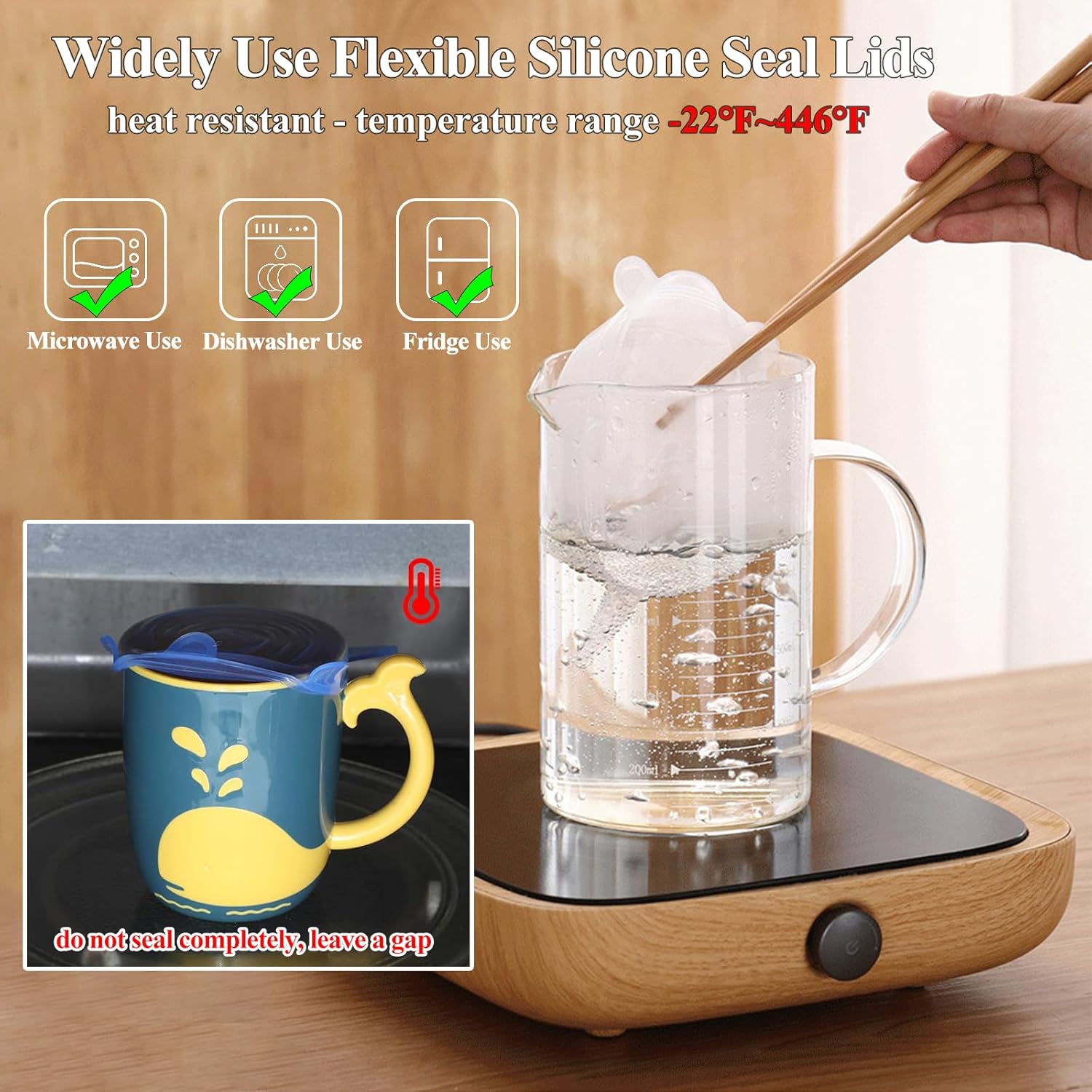 Adpartner Silicone Can Lids (10 Pack, All 2.6'' Diameter), Reusable Silicone Stretch Lids for Pet Food Cans, BPA-free Seal Can Covers for Yogurt Jars Soda Regular Mason Jars Canned Pet Foods