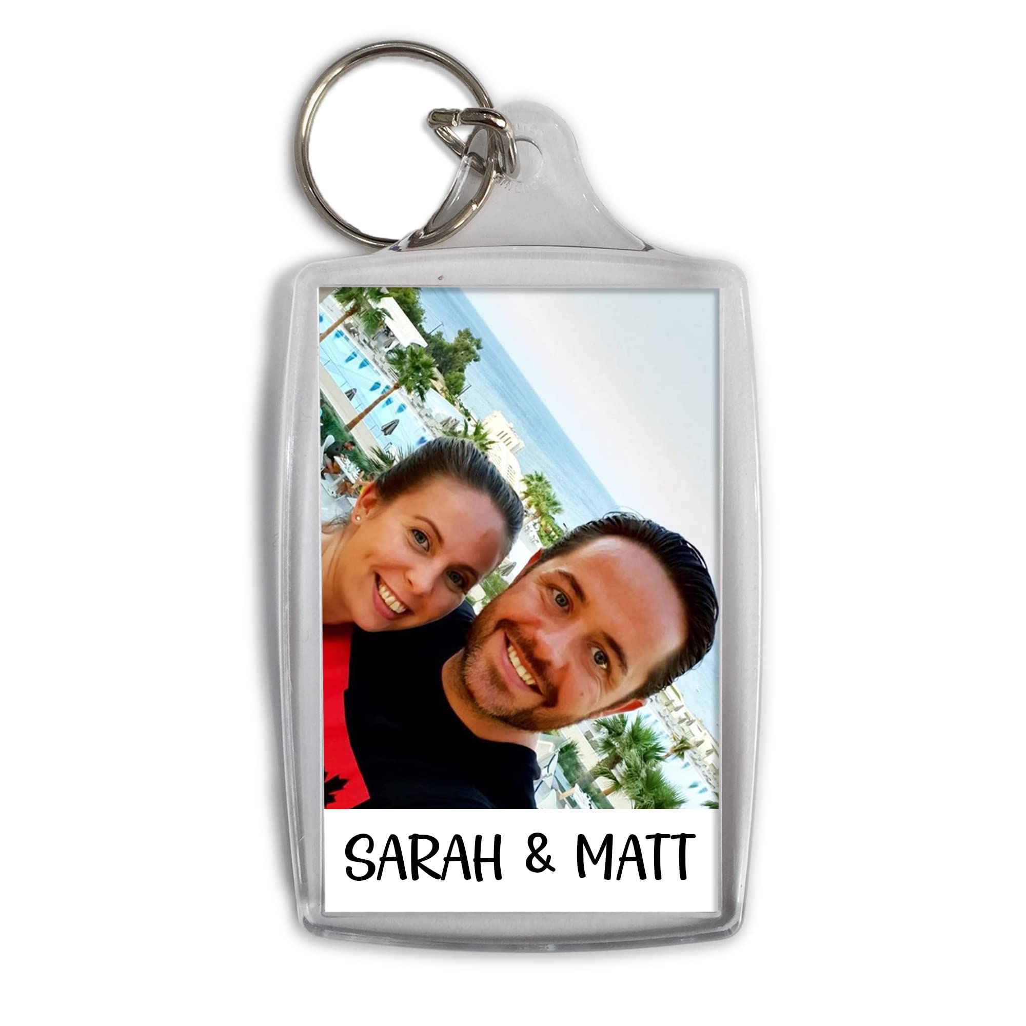 My Pretty Little Gifts Personalised Photo Keyring Names Birthday Anniversary Engagement Wedding Valentines Love