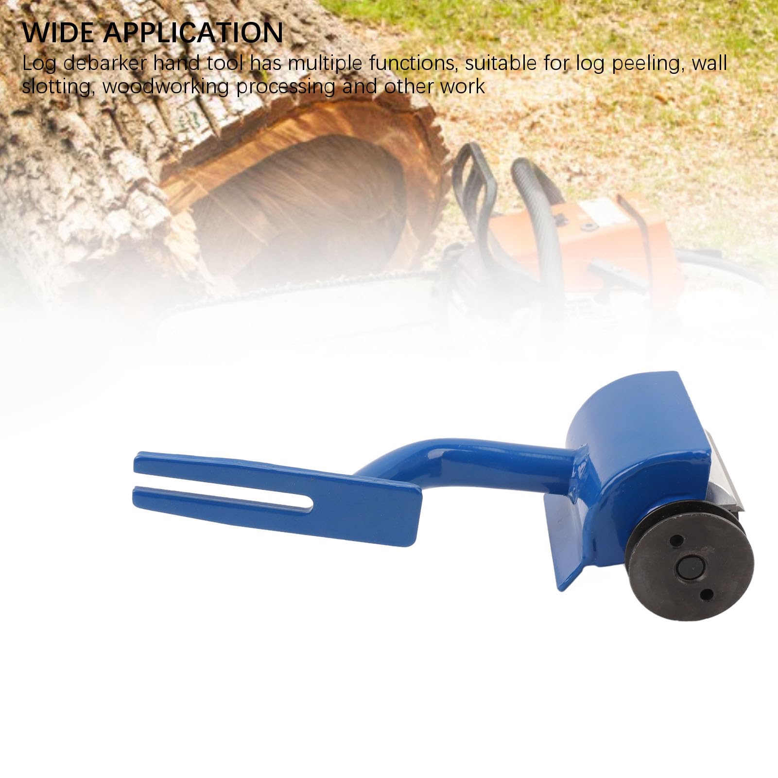 Pelador de Madera, Descortezado, Accesorio para Motosierra, Accesorio Multifuncional para Descortezado de Motosierra con 2 Cuchillas de Repuesto, Carpintería, Herramienta Manual para de