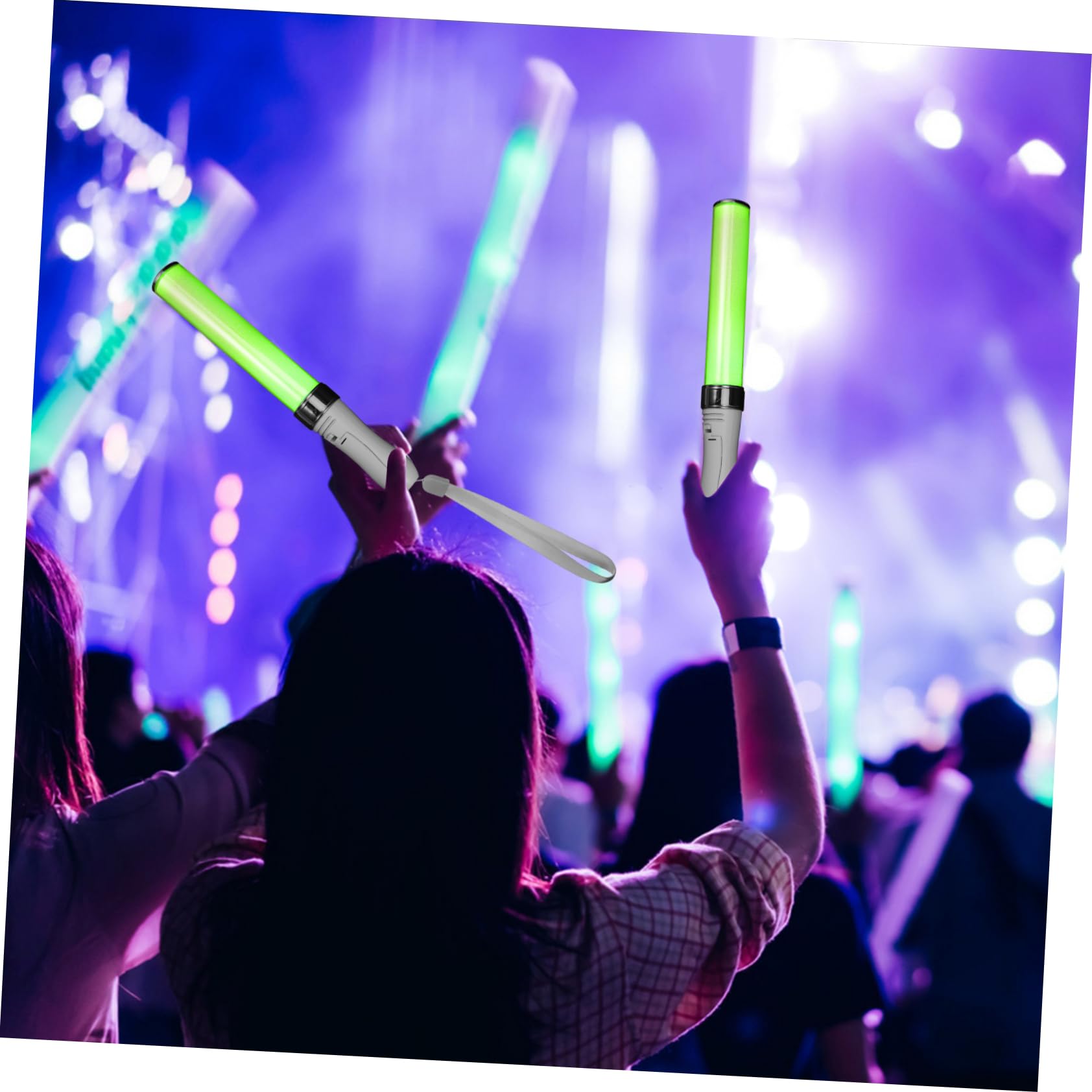DECHOUS Led Light Stick Set 2 Pack Creative Cheering Stick for Concert Party Reusable Decorative Colors