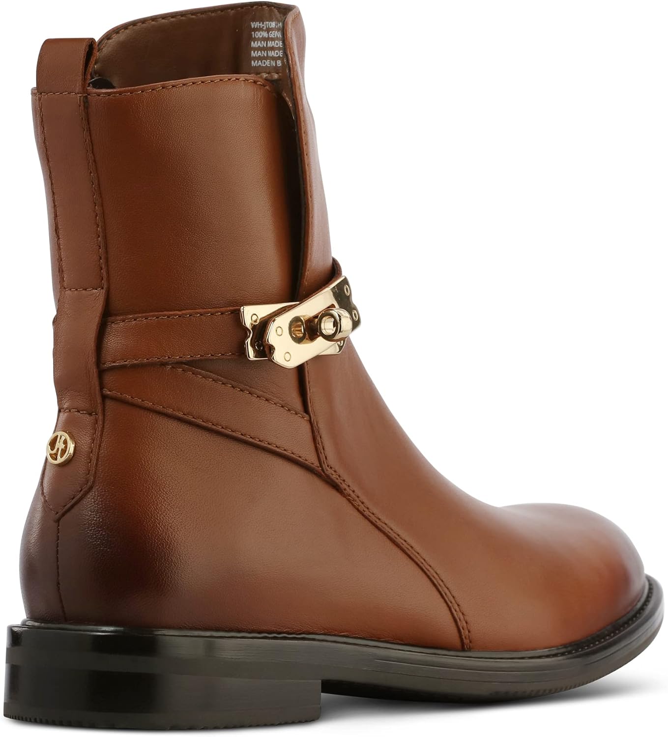 JATAREA Women’s Ankle Boots – Stylish Leather Block Heel Booties, Comfortable Fit with Cushioned Insole, Easy to Wear Fashion Boots for Everyday and Party Look - Image 3