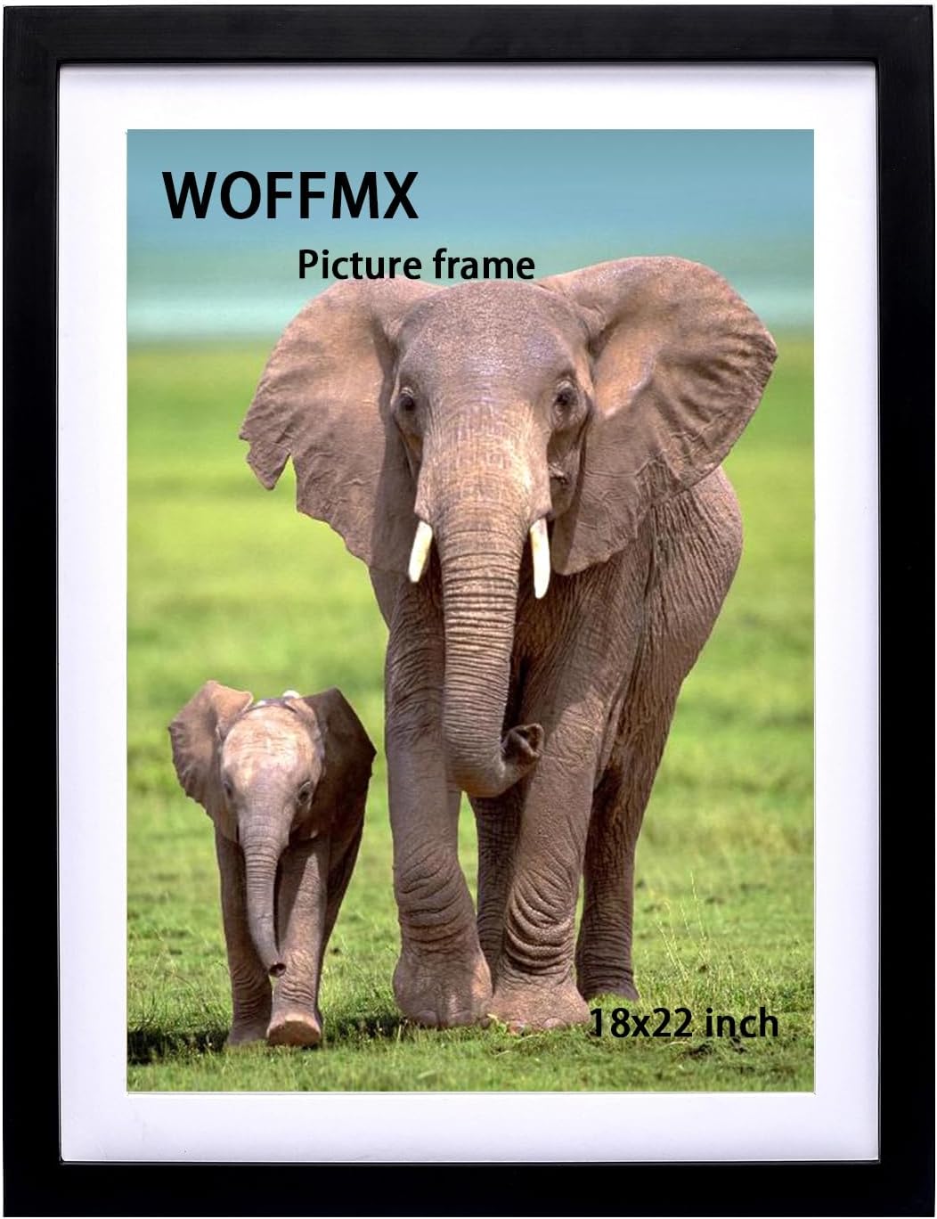 18x22 Diamond Painting Picture Frames 16x20 Frames Wood,Display Pictures16x20 Inch/ 40x50 cm with Mat or 18x22 Inch/45x55cm Without Mat, 14x18 Diamond Embroidery Photo Frame Black (YK05p)